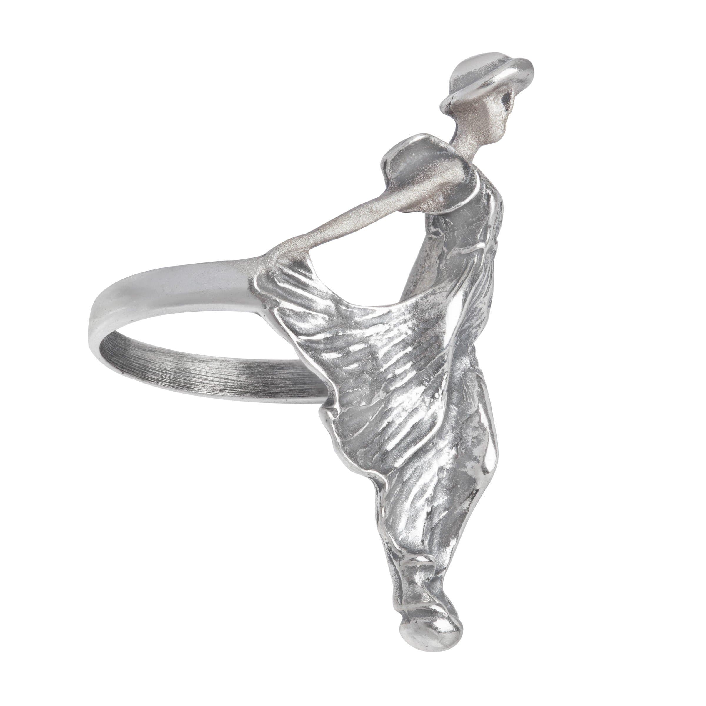 Van Kempen Art Nouveau Lady Ring in Sterling Silver, Size 7