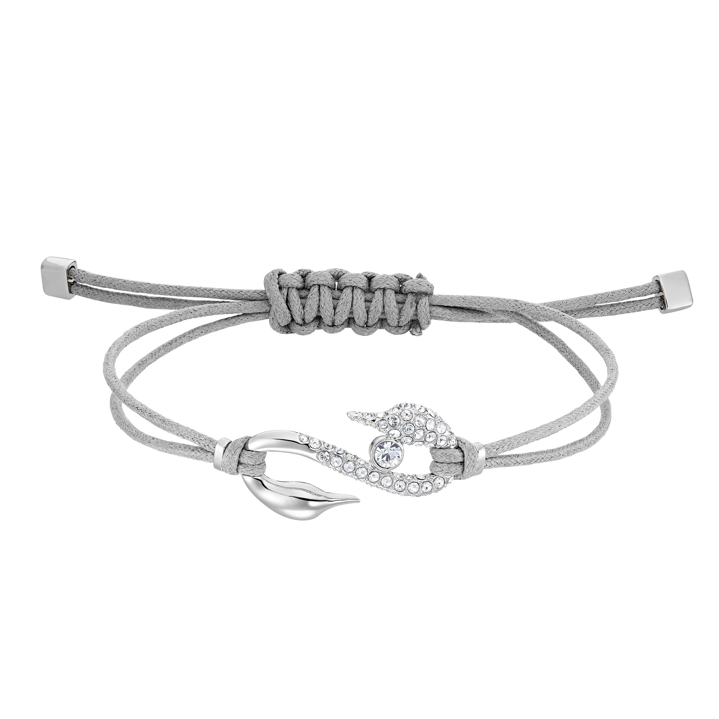 Swarovski Power Collection Hook Bracelet, Gray, Rhodium plated