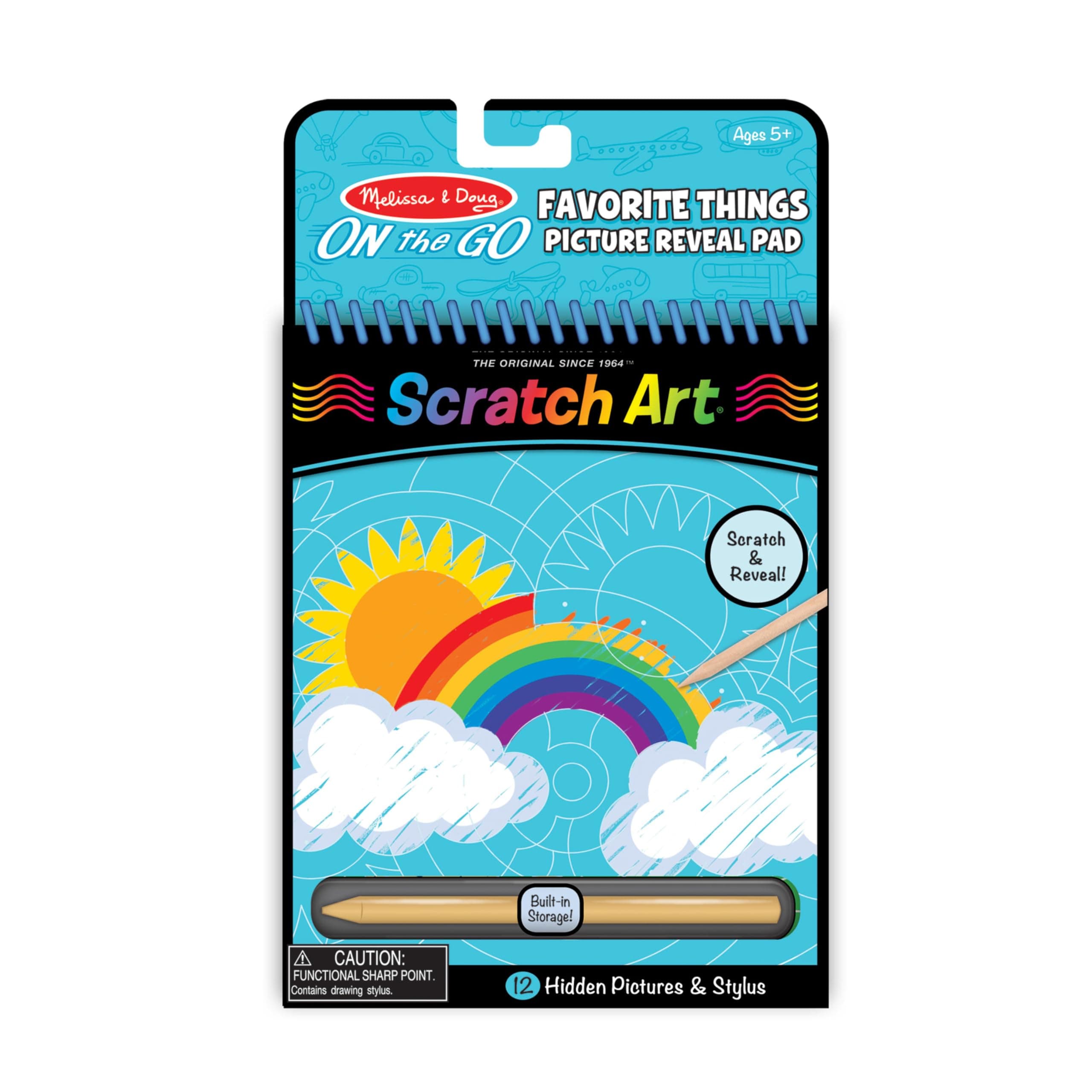 Melissa & Doug On The Go Scratch Art Hidden-Picture Pad - Favorite Things
