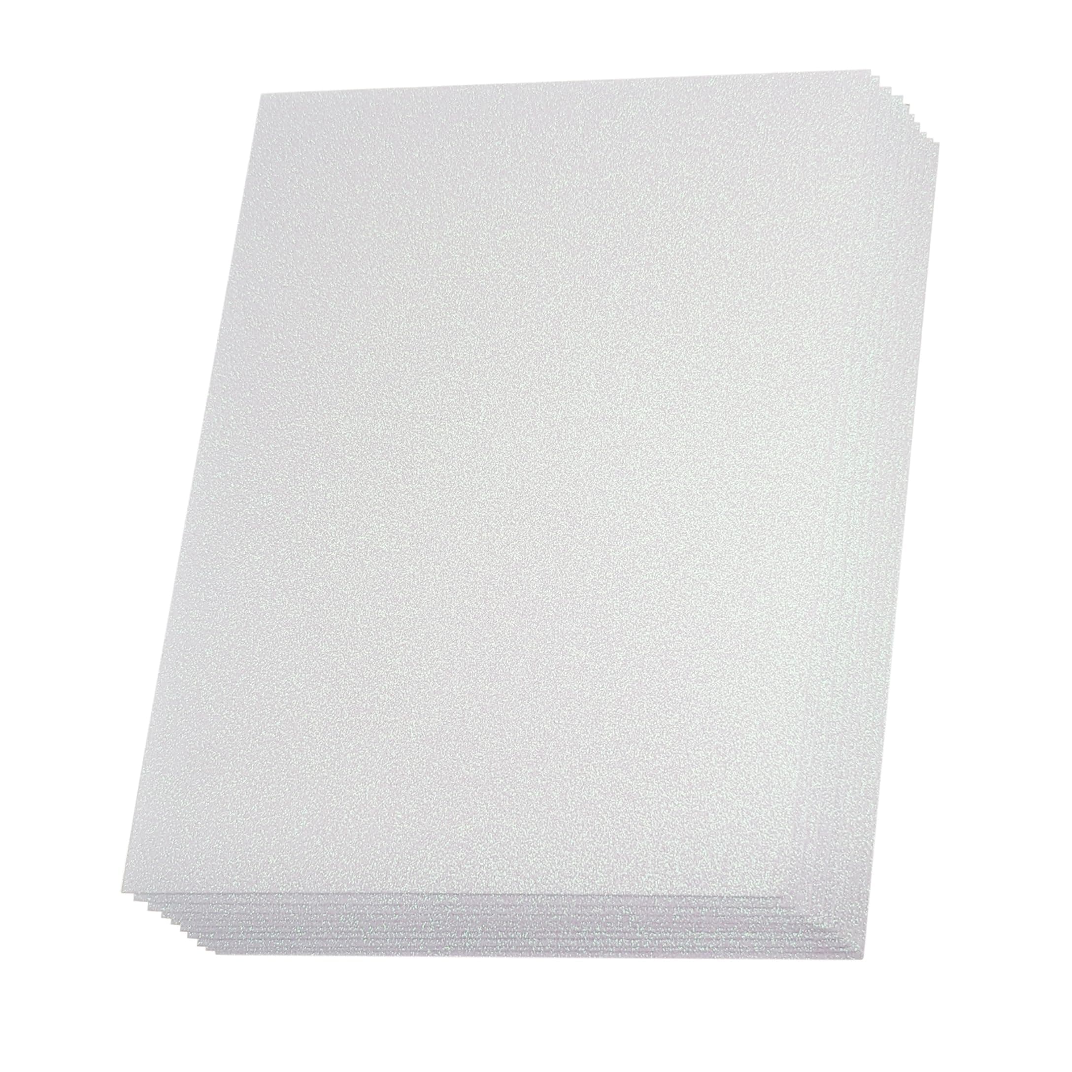 Homeford Glitter EVA Foam Sheet, 9-1/2-Inch x 12-Inch, White