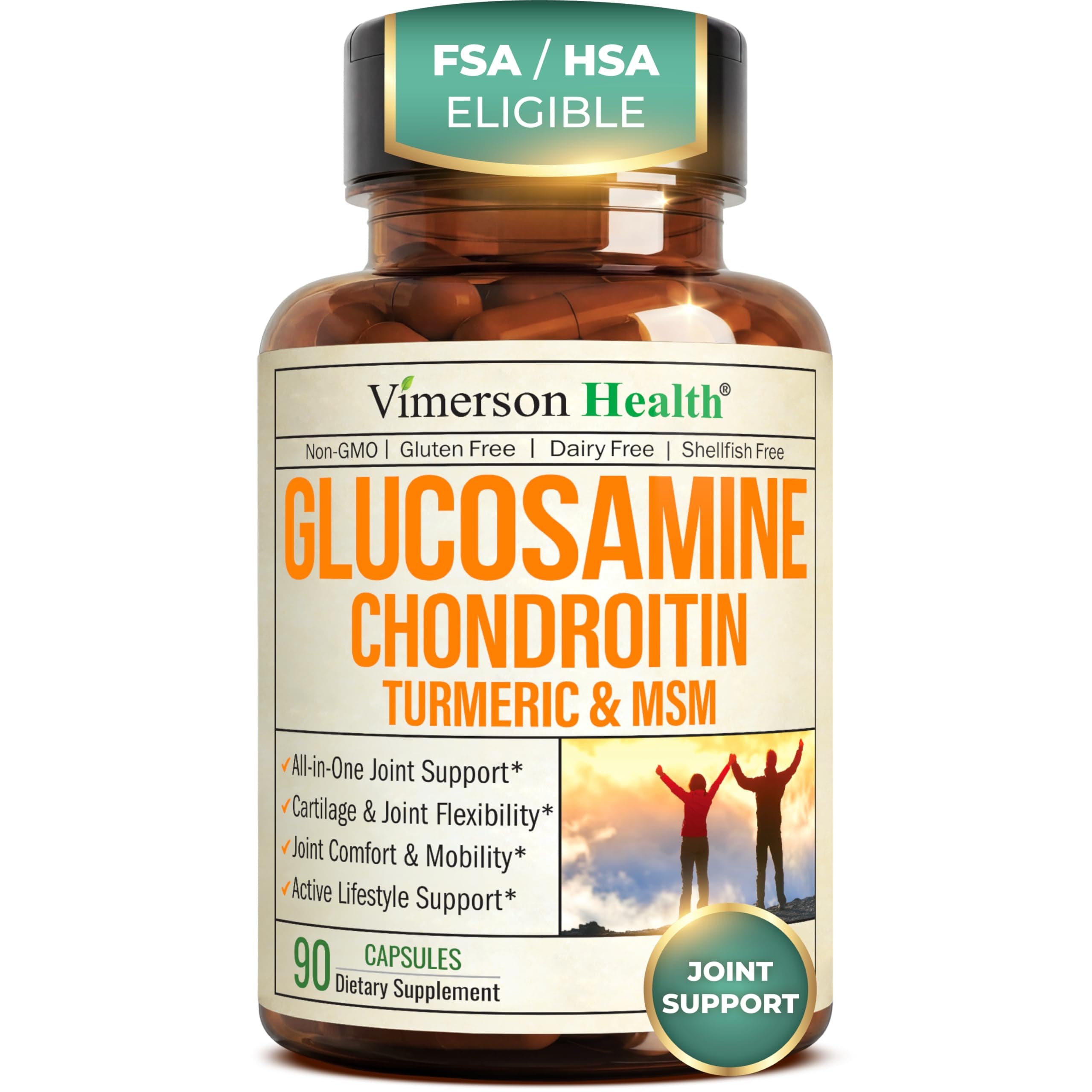 - Glucosamine Chondroitin MSM – Joint Support Supplement for Women and Men with Glucosamine Sulfate 1500 mg, Chondroitin and MSM – for Cartilage, Joint Health and Flexibility – 90 Capsules