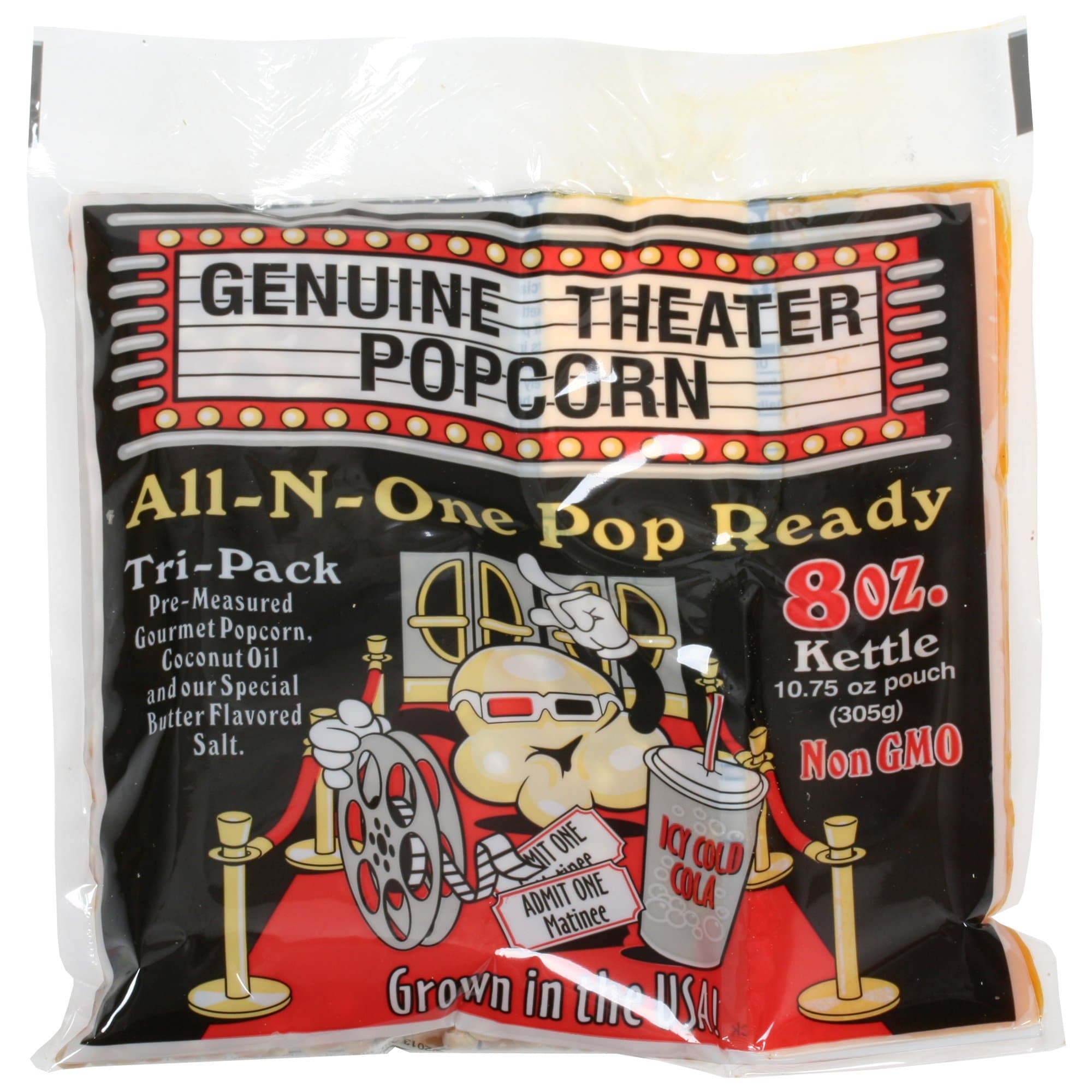 Premium Popcorn 8 Ounce Portion Packs- Bulk Pack of Gourmet Movie Theater Style Popcorn by Superior Popcorn (12 Pack)