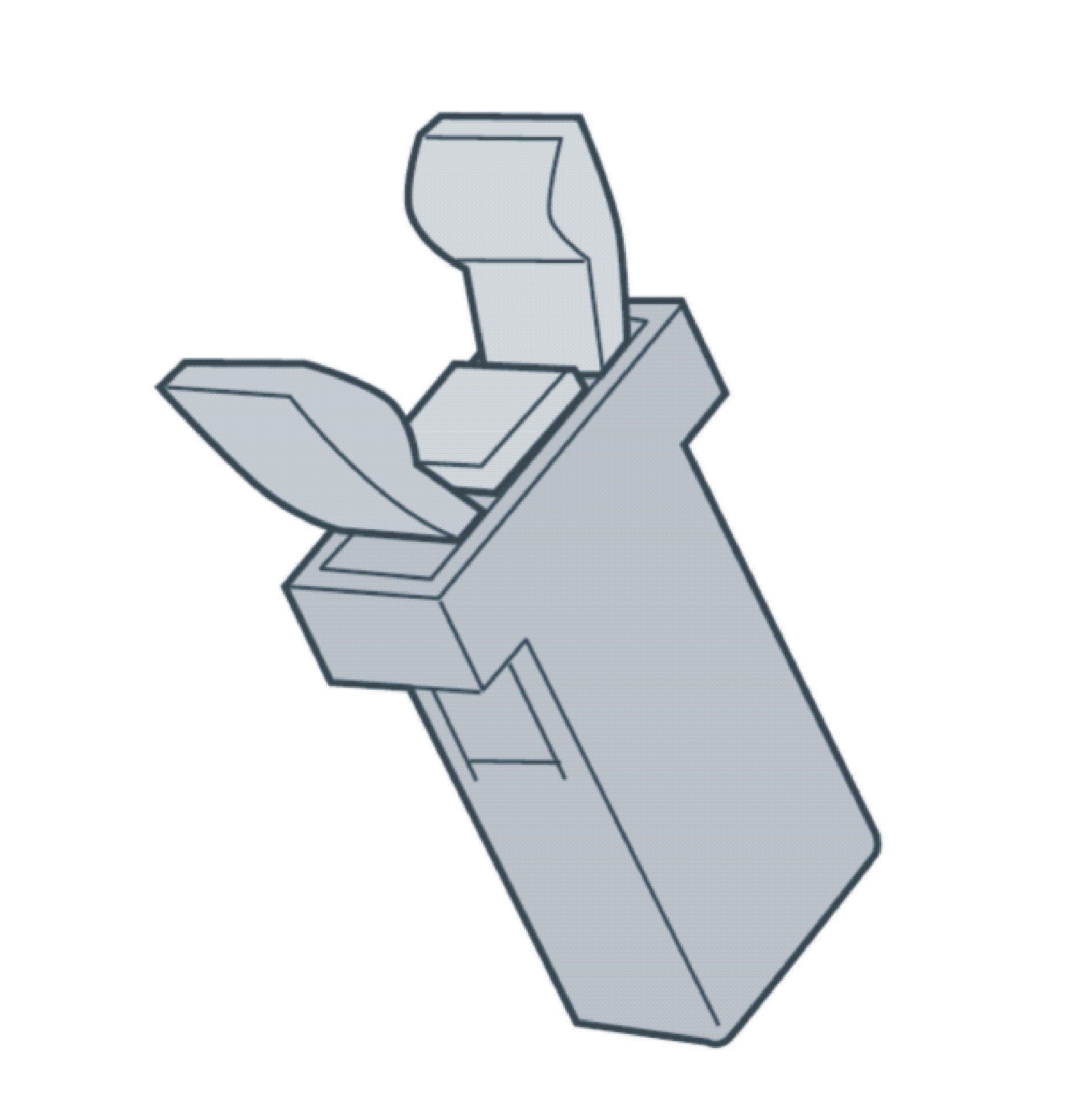 Brabantia Catch Replacementset. Can be used for all common Brabantia catches for Touch-Bin & Twin-Bin lids and Touch-Bin breadbins 383809