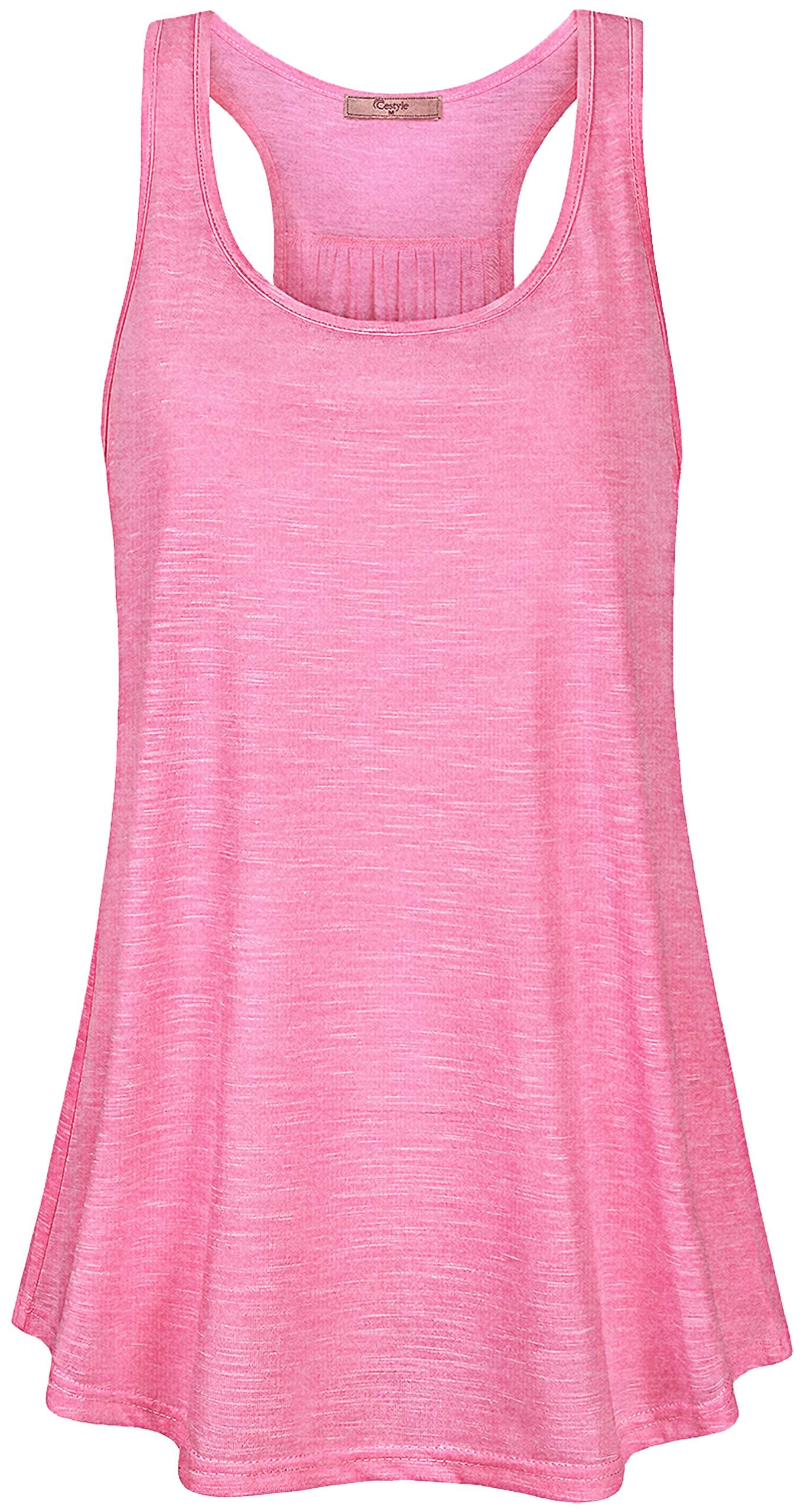 Cestyle Womens Sleeveless Scoop Neck Flowy Loose Fit Workout Shirts Racerback Long Tank Tops