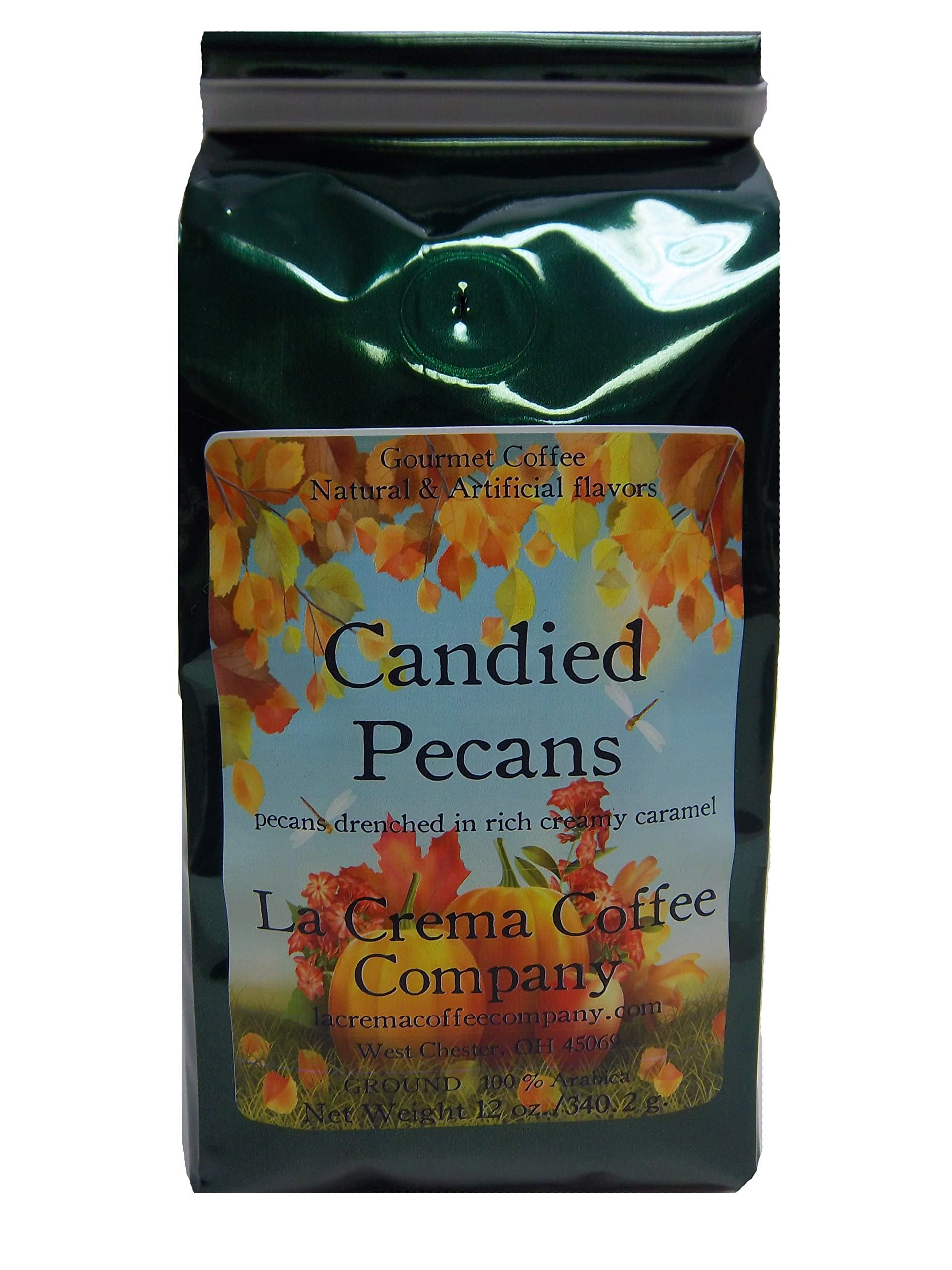 La Crema Coffee Company 2 Piece Candied Pecans Praline Pecan, 12 Ounce