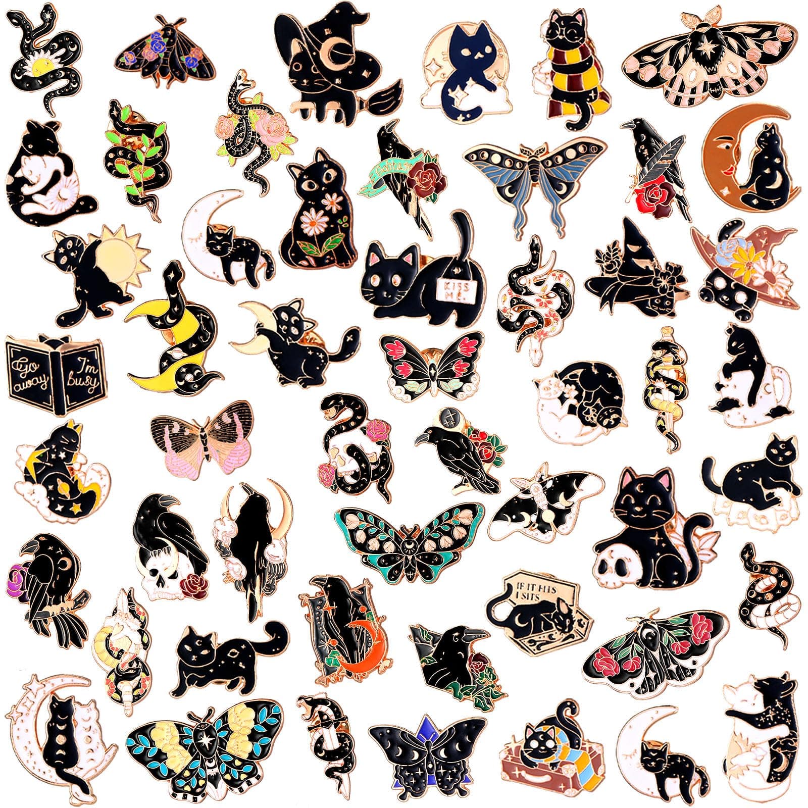 100 Pcs Enamel Pins Bulk Lapel Pins Brooches Decoration Gift for Backpack Clothes Women Badge Jewelry