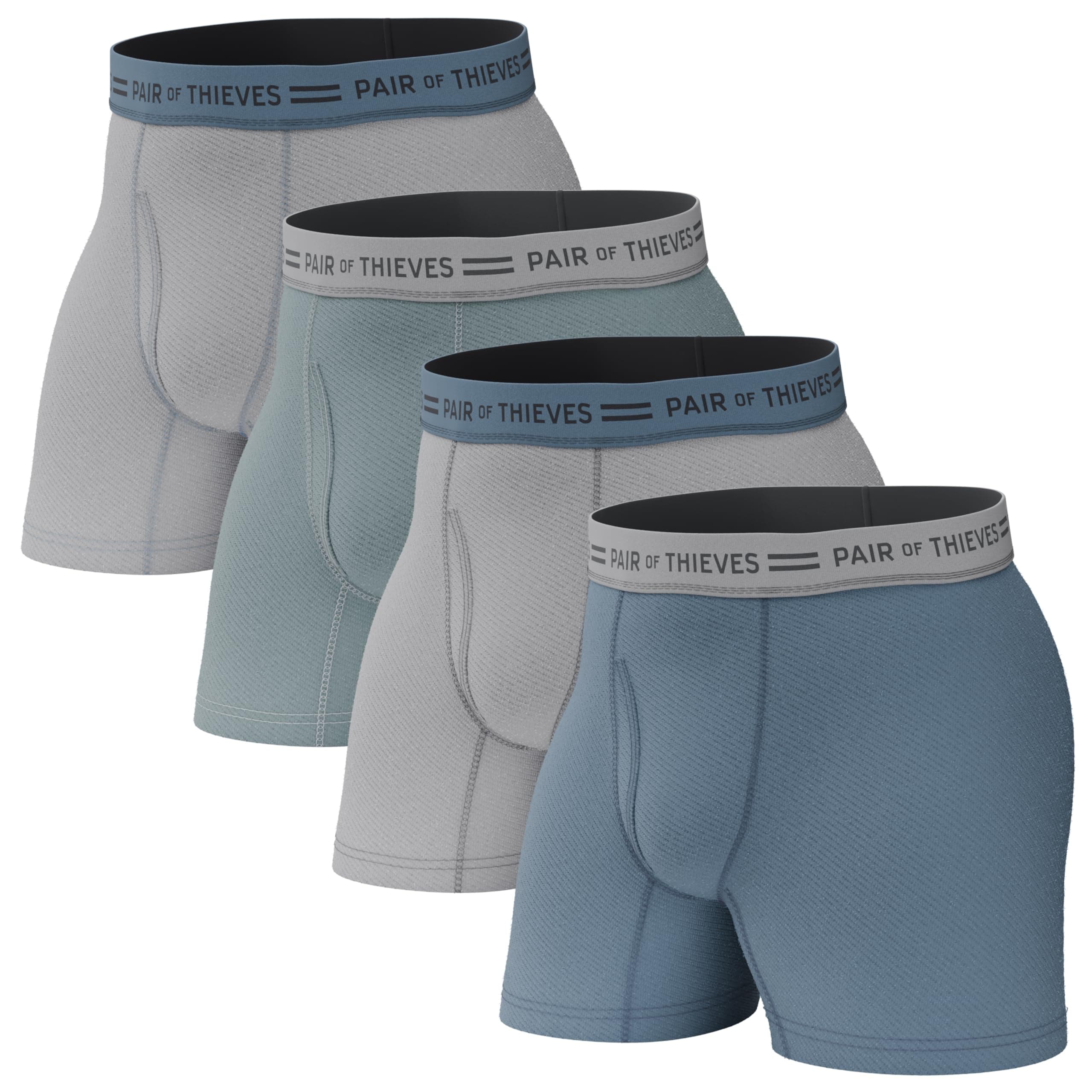 Men's Underwear Boxer Briefs - Soft Cotton Boxer Briefs for Men Pack - 4 Pack Tagless Mens Underwear