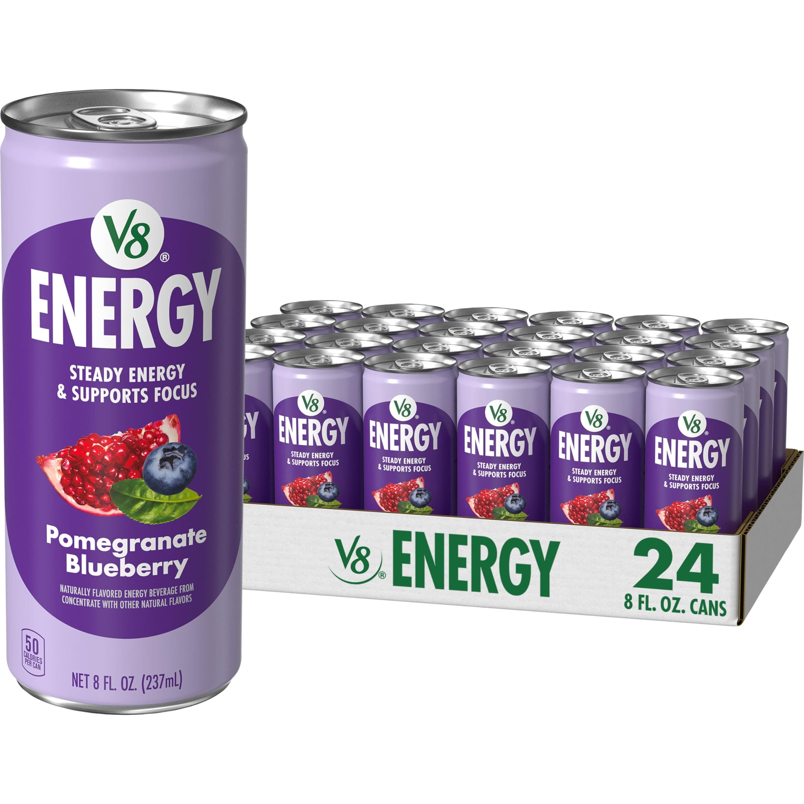 Energy Pomegranate Blueberry Energy Drink, 8 fl oz Can (24 Pack)