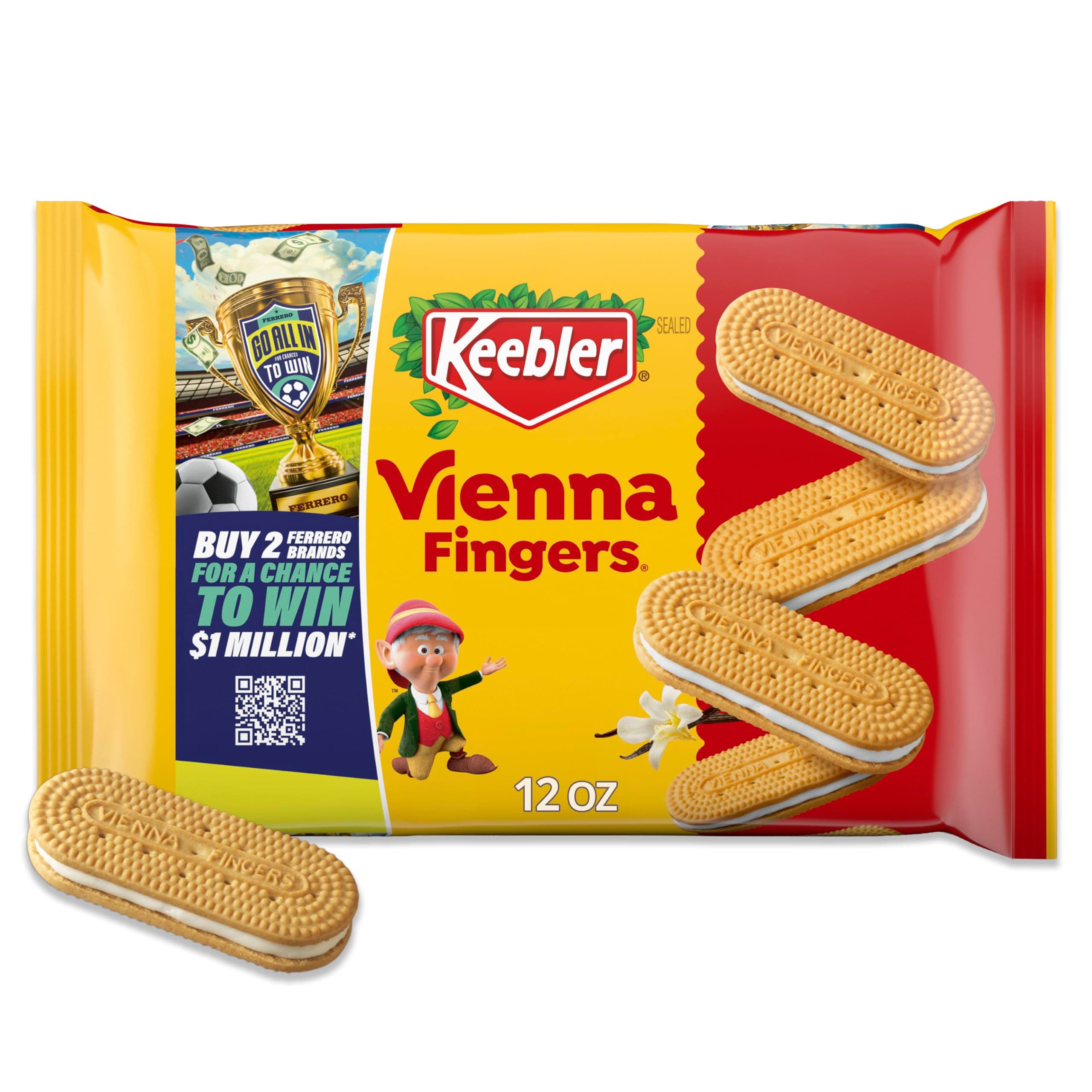 Keebler Vienna Fingers Creme Filled Sandwich Cookies, 12 Oz. (Pack of 1)