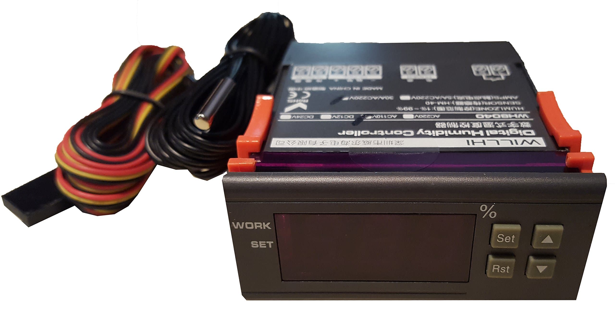 Digital Air Humidity Controller WH8040 1%~99% RH, AC 110V, 30A Relay, 3m sensor length