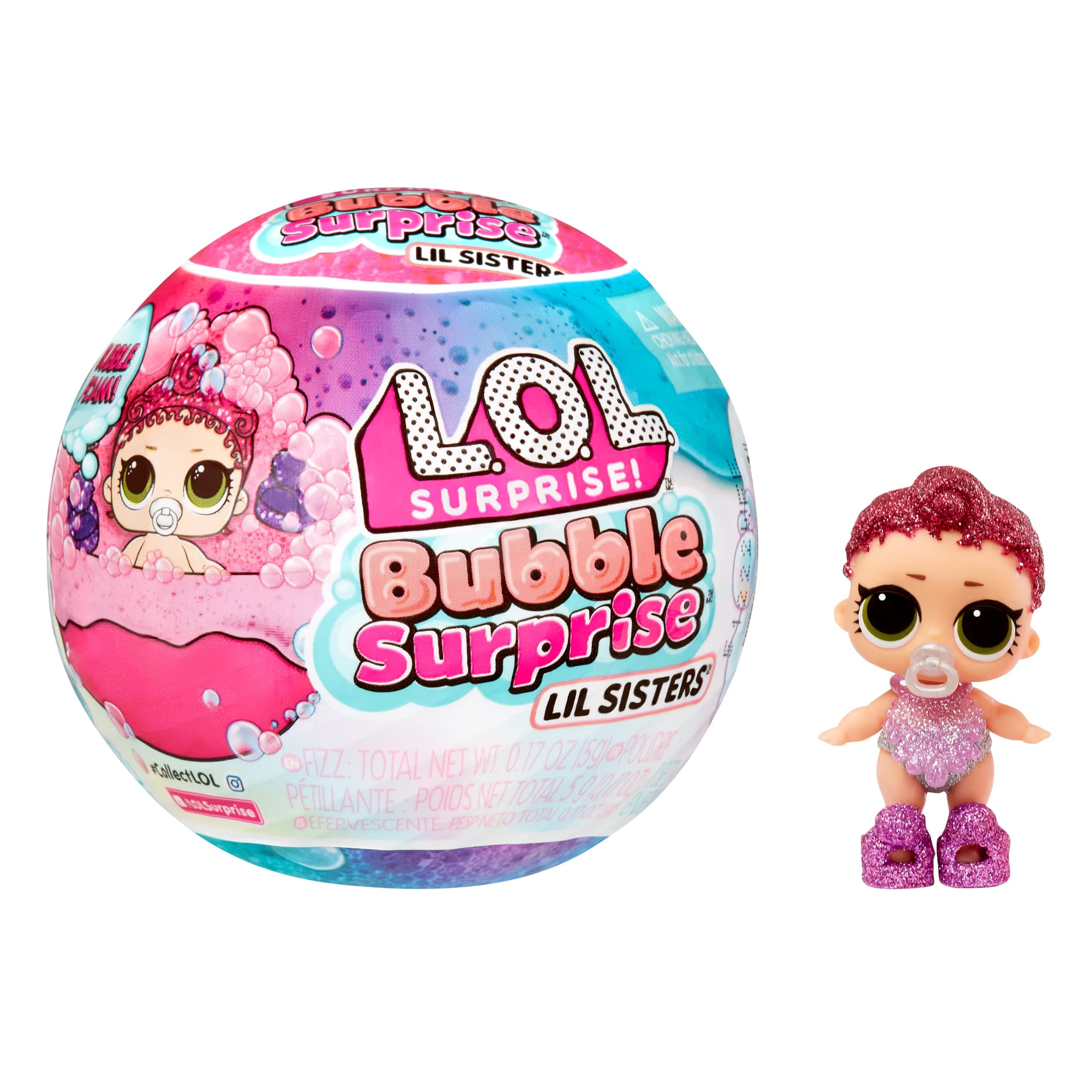LOL Surprise Bubble Foam Lil Sisters Doll - Collectible Baby Sister Great Gift for Girls Age 4+