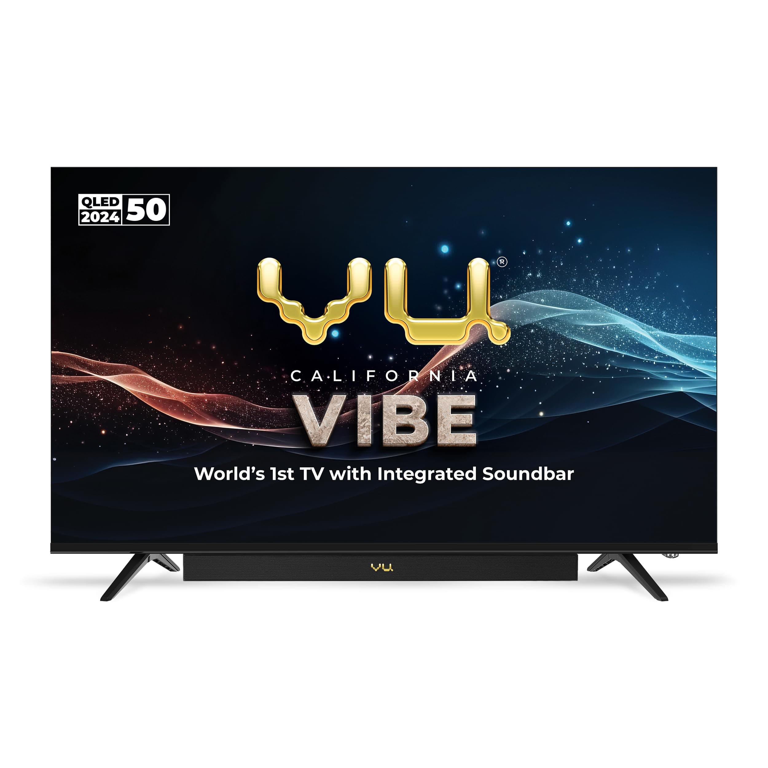 Vu 126cm (50 inches) Vibe Series QLED Google TV 50VIBE24 4K Ultra HD (Black)