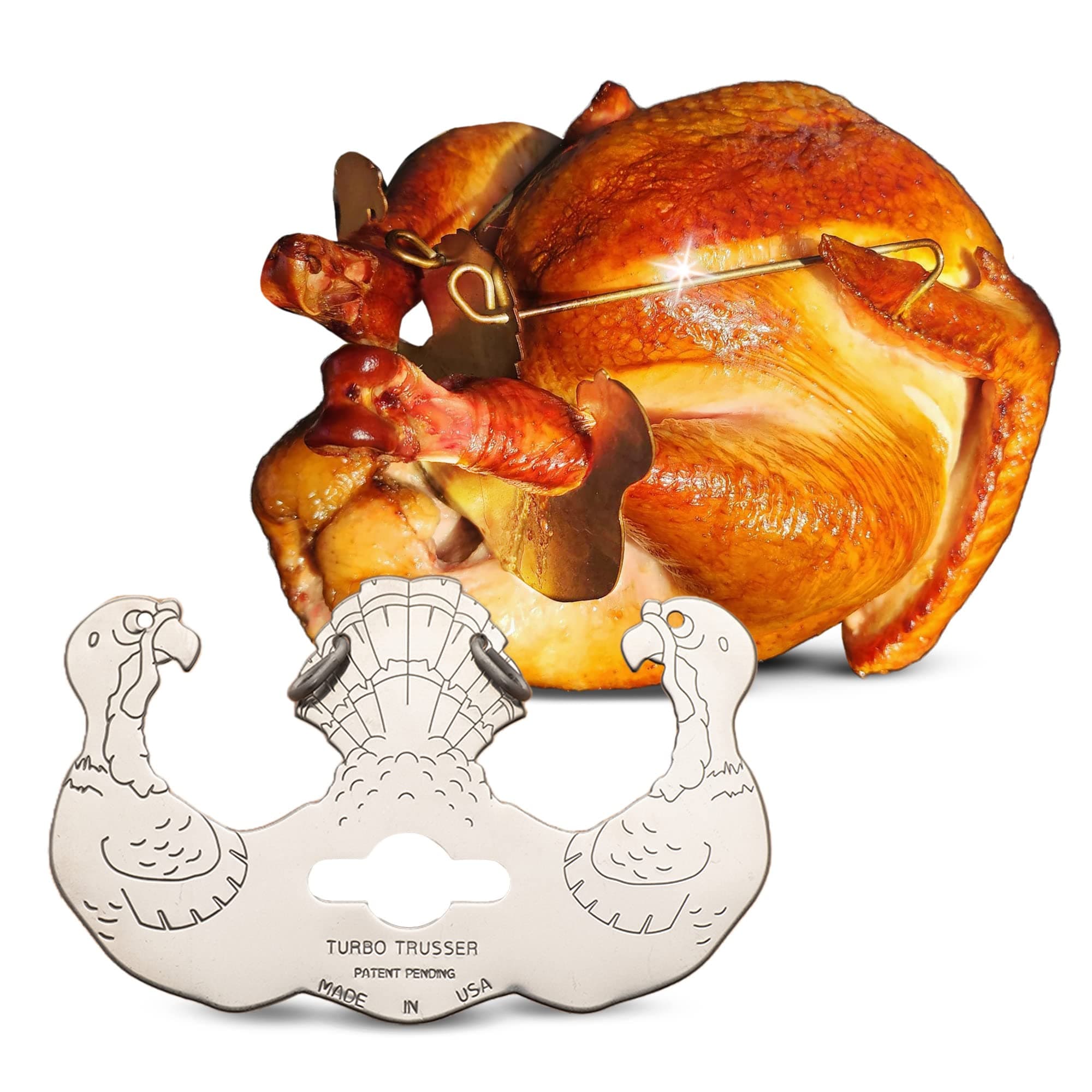 for Turkey I As Seen on Shark Tank I Cooks Evenly for Juicier Meat I Stainless Steel & Dishwasher Safe I Easy for Oven, Smoker, Roaster, Grill, Rotisserie, & Deep Fryer