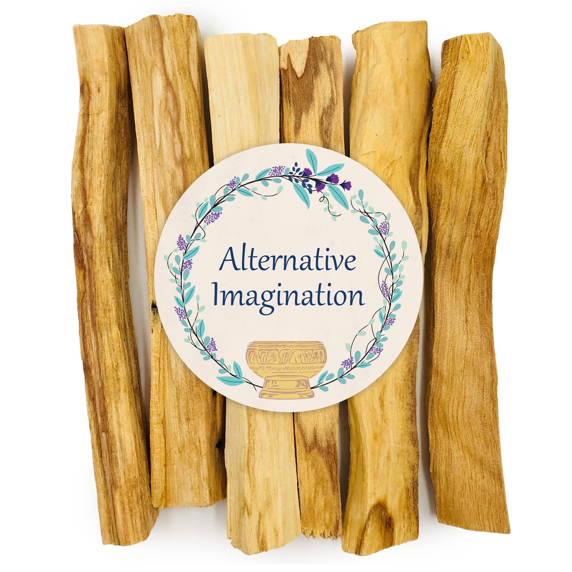 Alternative Imagination Premium Palo Santo Holy Wood Incense Sticks Purifying, Cleansing, Healing, Meditating, Stress Relief. 100% Natural Sustainable, Wild Harvested. (6)
