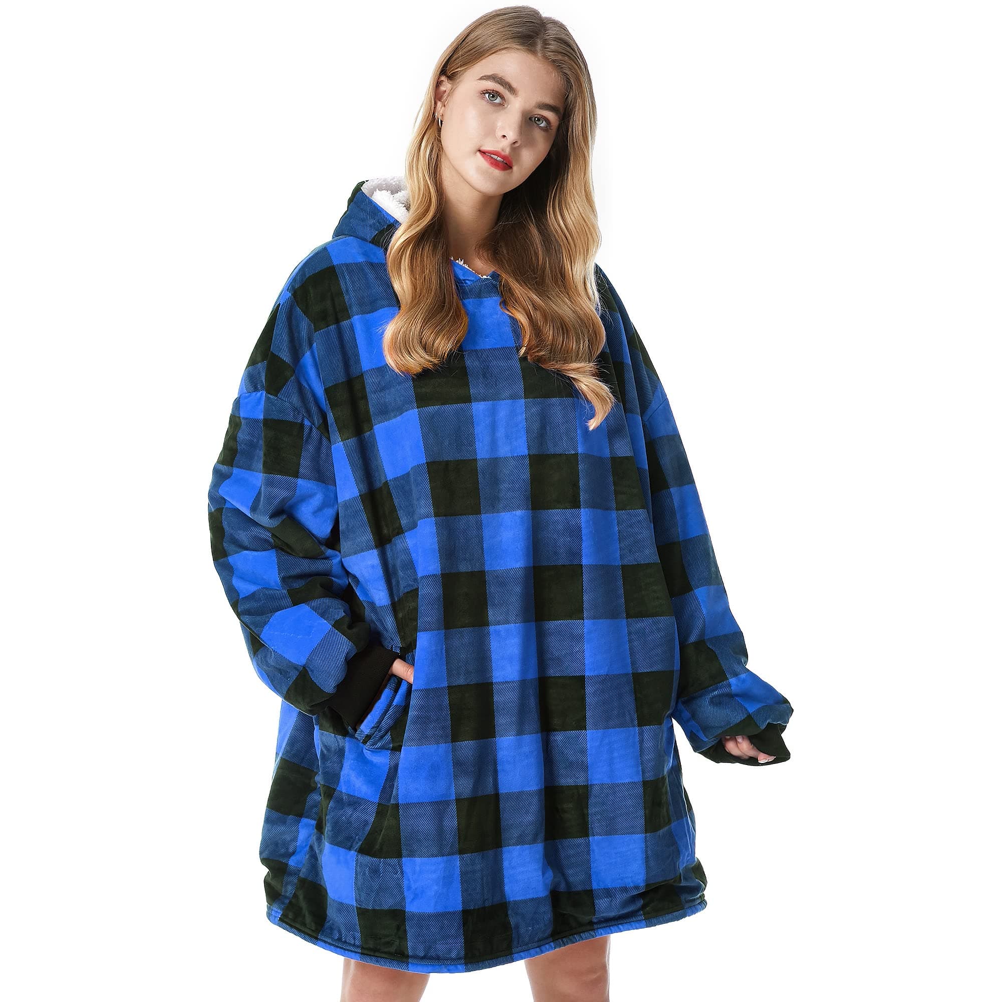Blanket Hoodie Wearable Blanket Sweatshirt Oversized Hooded Blanket Sweater Gift for Women