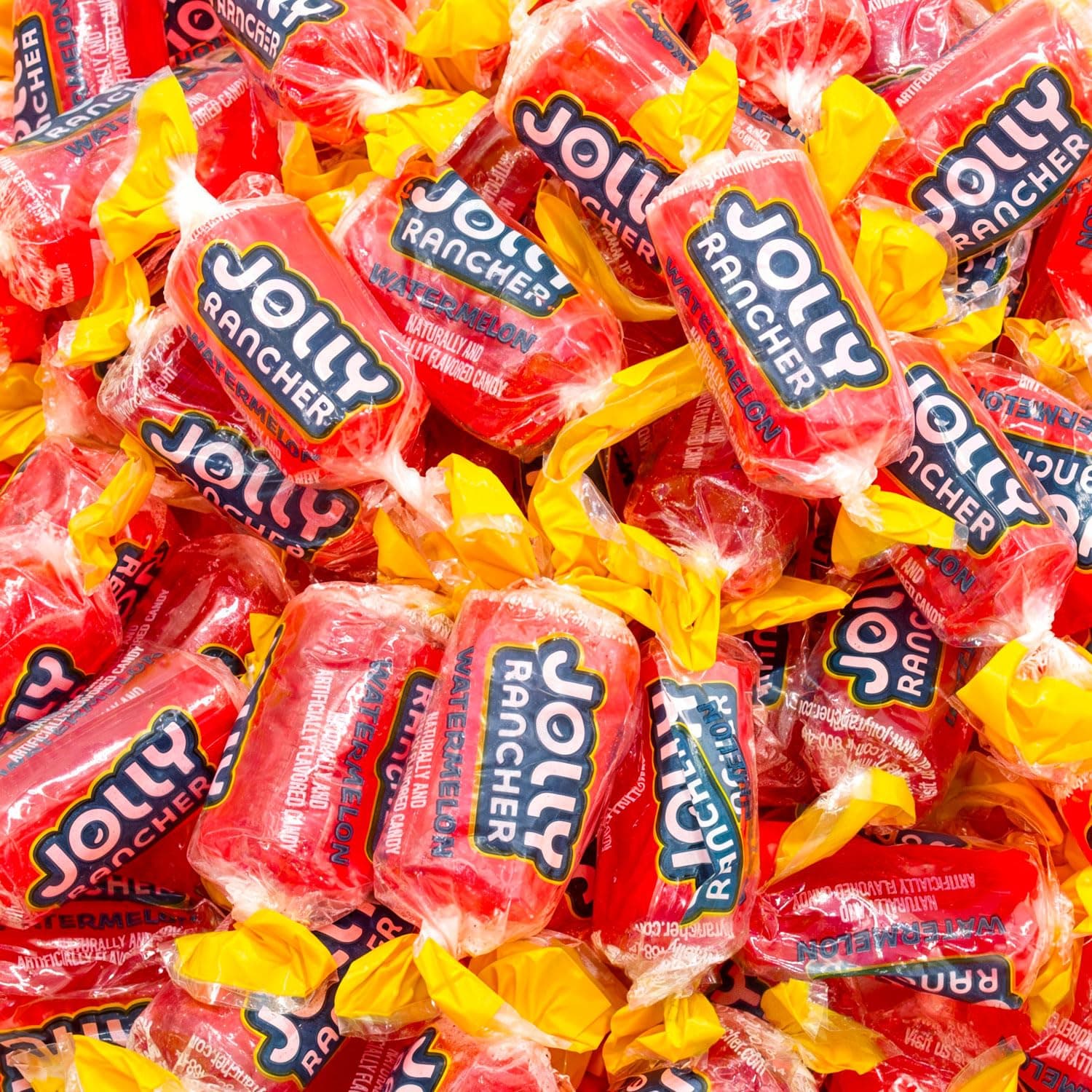 WATERMELON JOLLY RANCHER Hard Candy Original Flavor 1 lb - Bulk Bag, Individually Wrapped (74 Pieces)