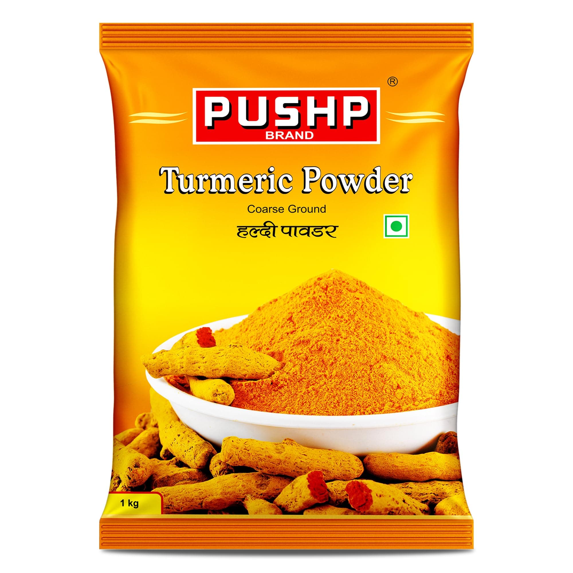 - Pushp Turmeric Powder | Haldi Powder | Pure & Natural Turmeric | No Additives or Preservatives | 1kg