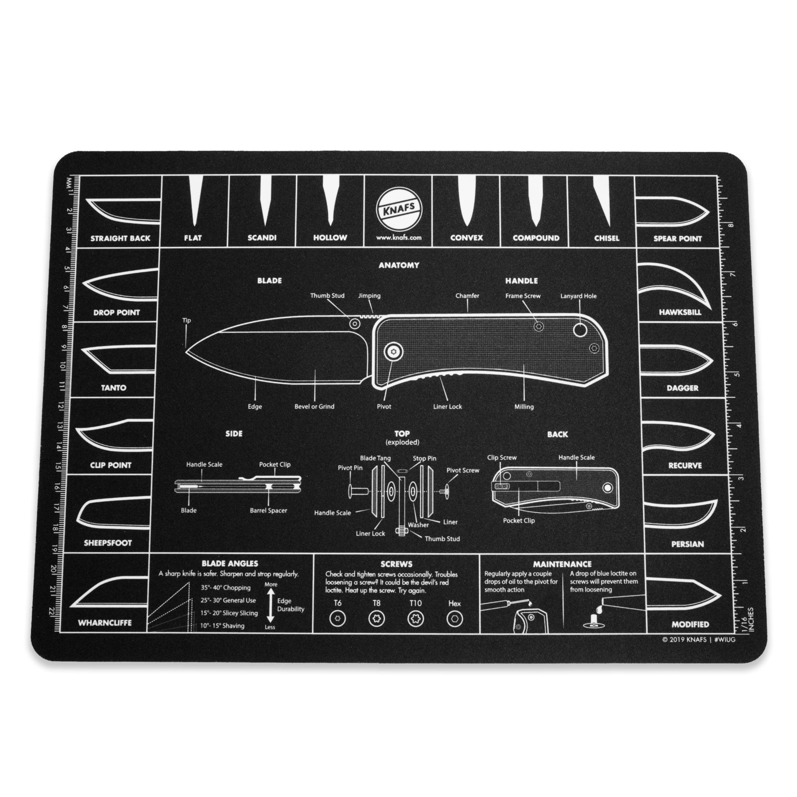 Knife Mouse Pad - Oversized Shop Mat 10x14 Inch