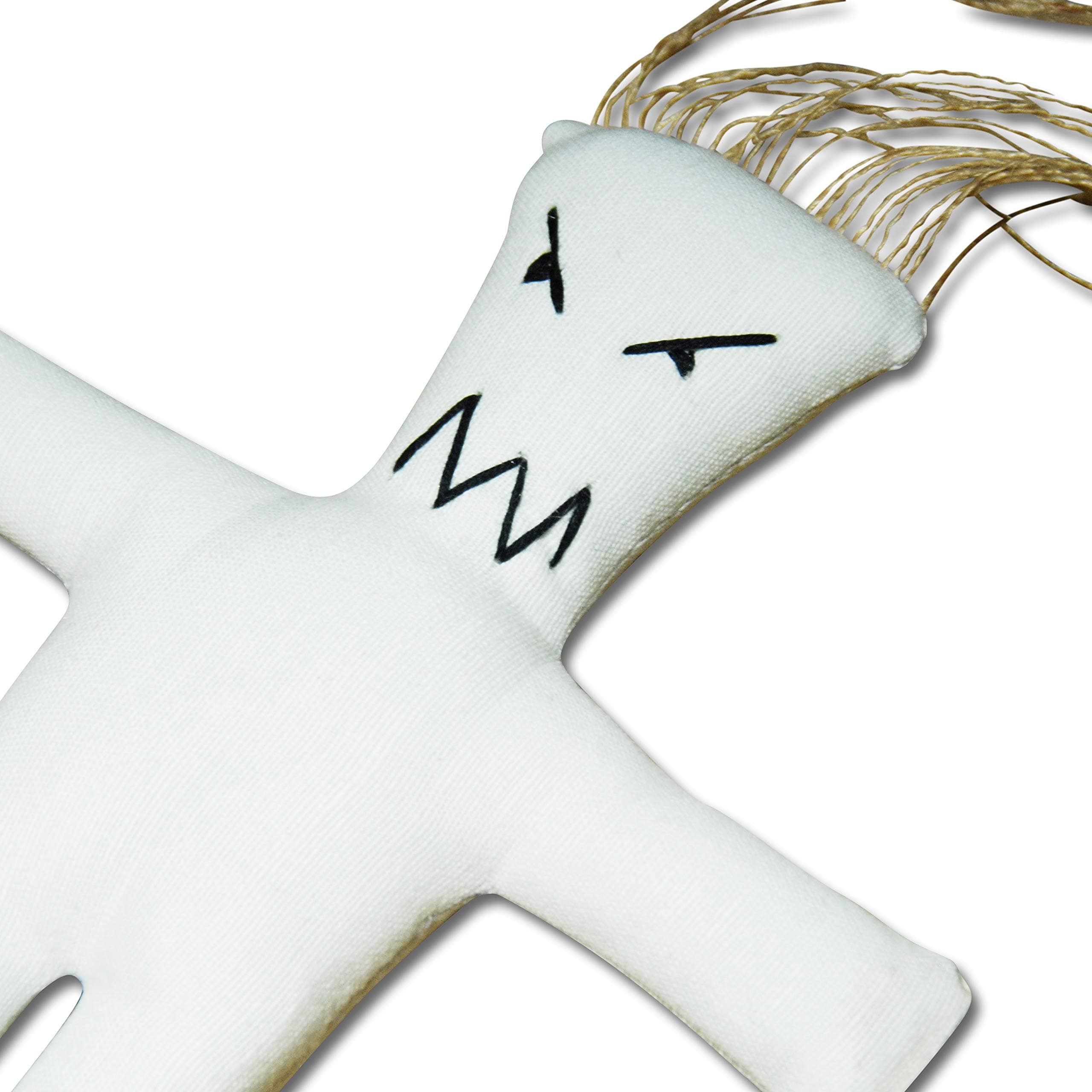 Mad Mojo Doll white - Voodoo Doll with pin and ritual instruction - voodoo guide …
