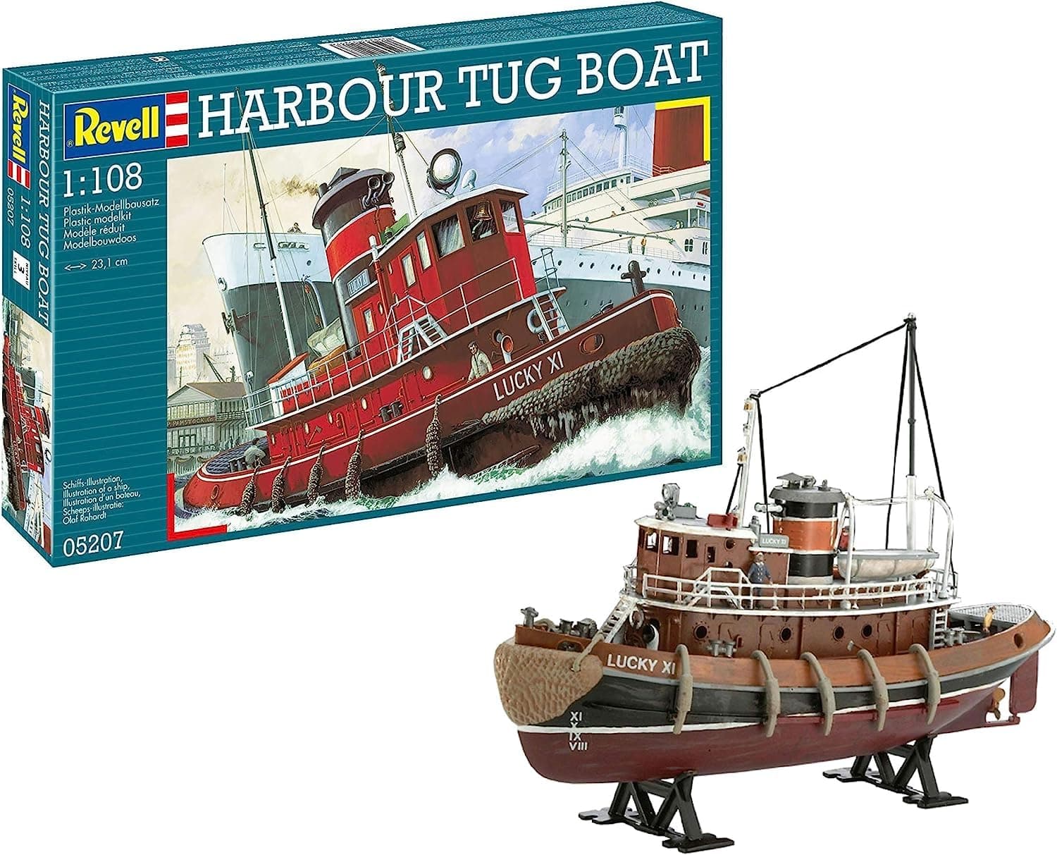 Revell 05207 Harbour Tug Boat 1:108 Scale Unbuilt/Unpainted Plastic Model Kit