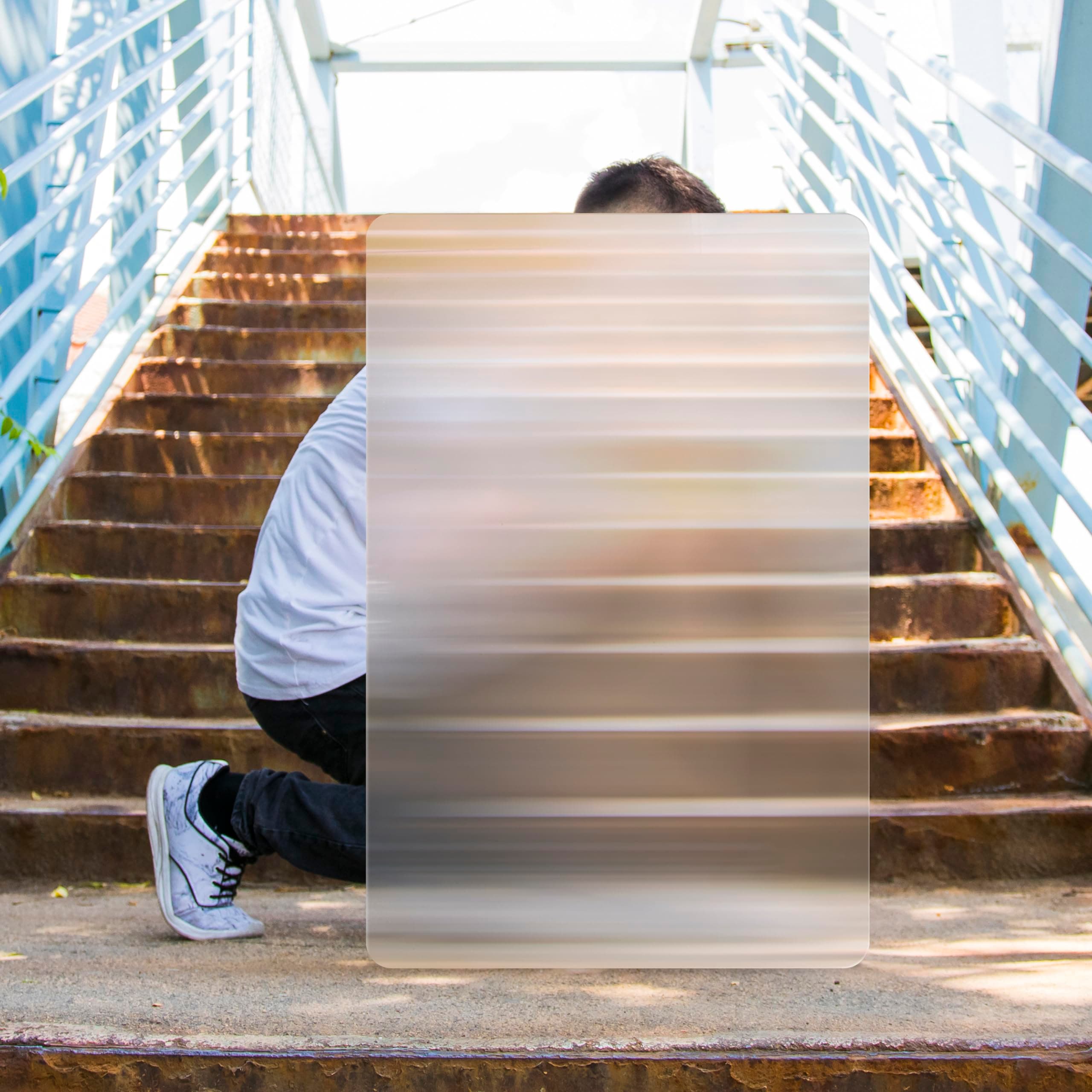 OWLHAUS Invisibility Shield - Lenticular Sheet Shield with Transparent Acrylic Handles for Prank, Science, Magic, Illusion, Hiding, Game, Invisible Effect