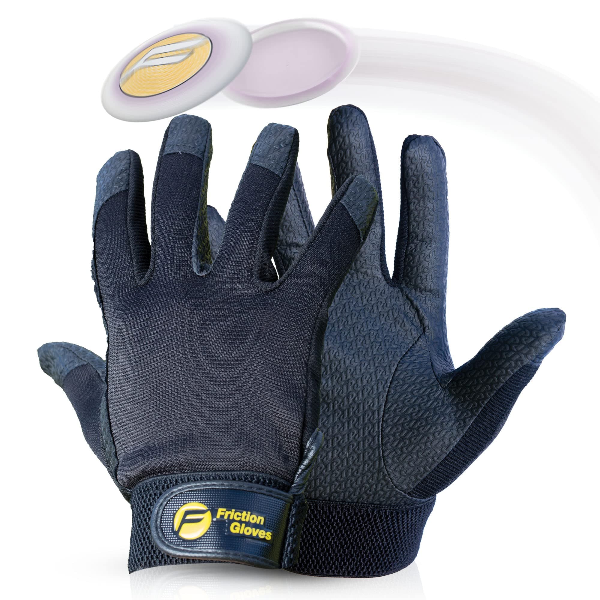 Disc Sports Gloves - Rubberized Palm and Fingers for Amazing Grip on All Your Throws - Perfect for Driving & Putting - Play Your Best in Any Weather
