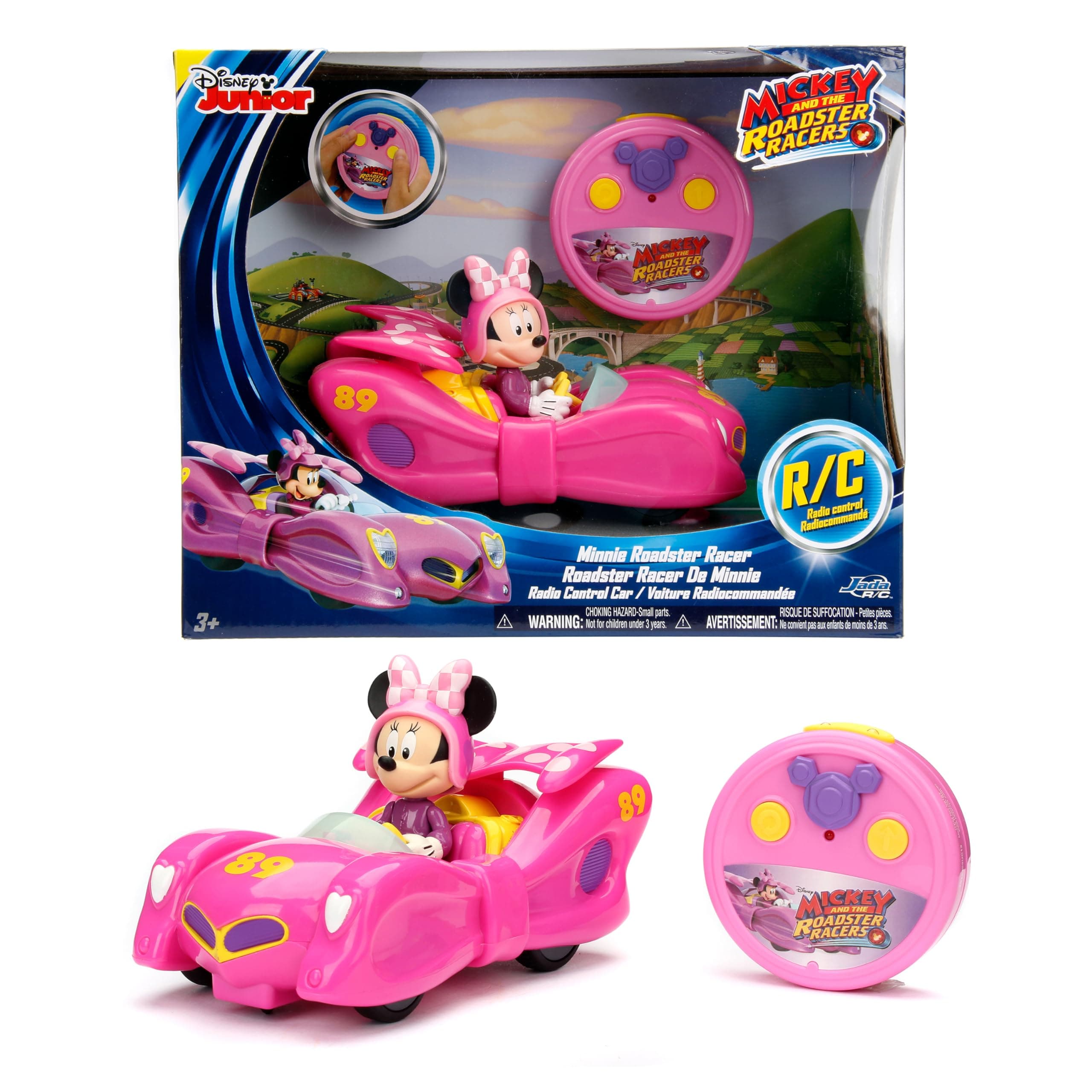 Jada Toys Disney Mickey & The Roadster Racers RC/Radio Control Toy Vehicle, Hot Pink