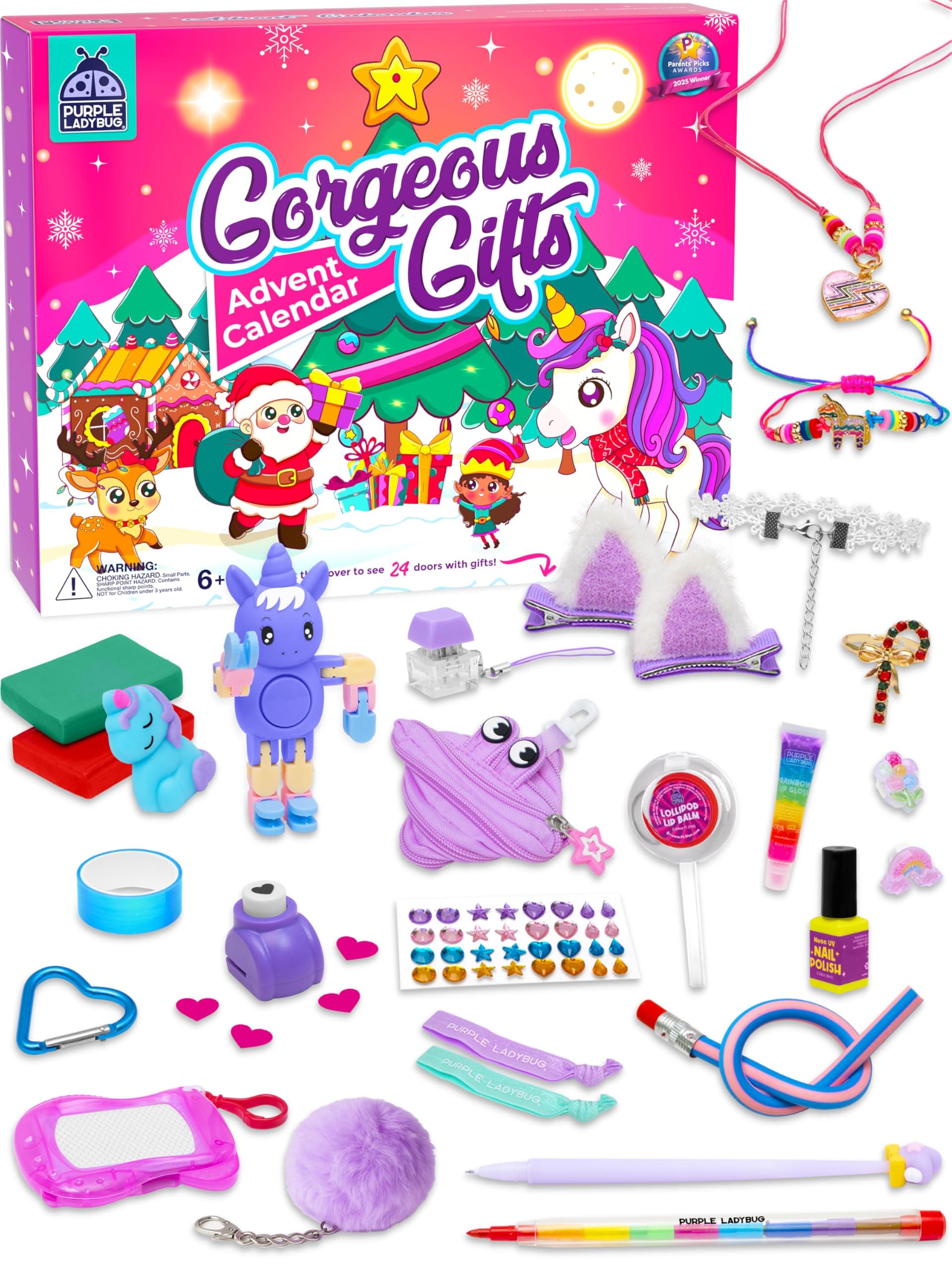 Christmas Girls Advent Calendar 2024 Kids with 24 Unique Gifts - Crafts, Jewelry, Accessories & More - Tween Advent Calendar 2024 Teen Girls, Fun 24 Days Christmas Countdown for Girl 6+