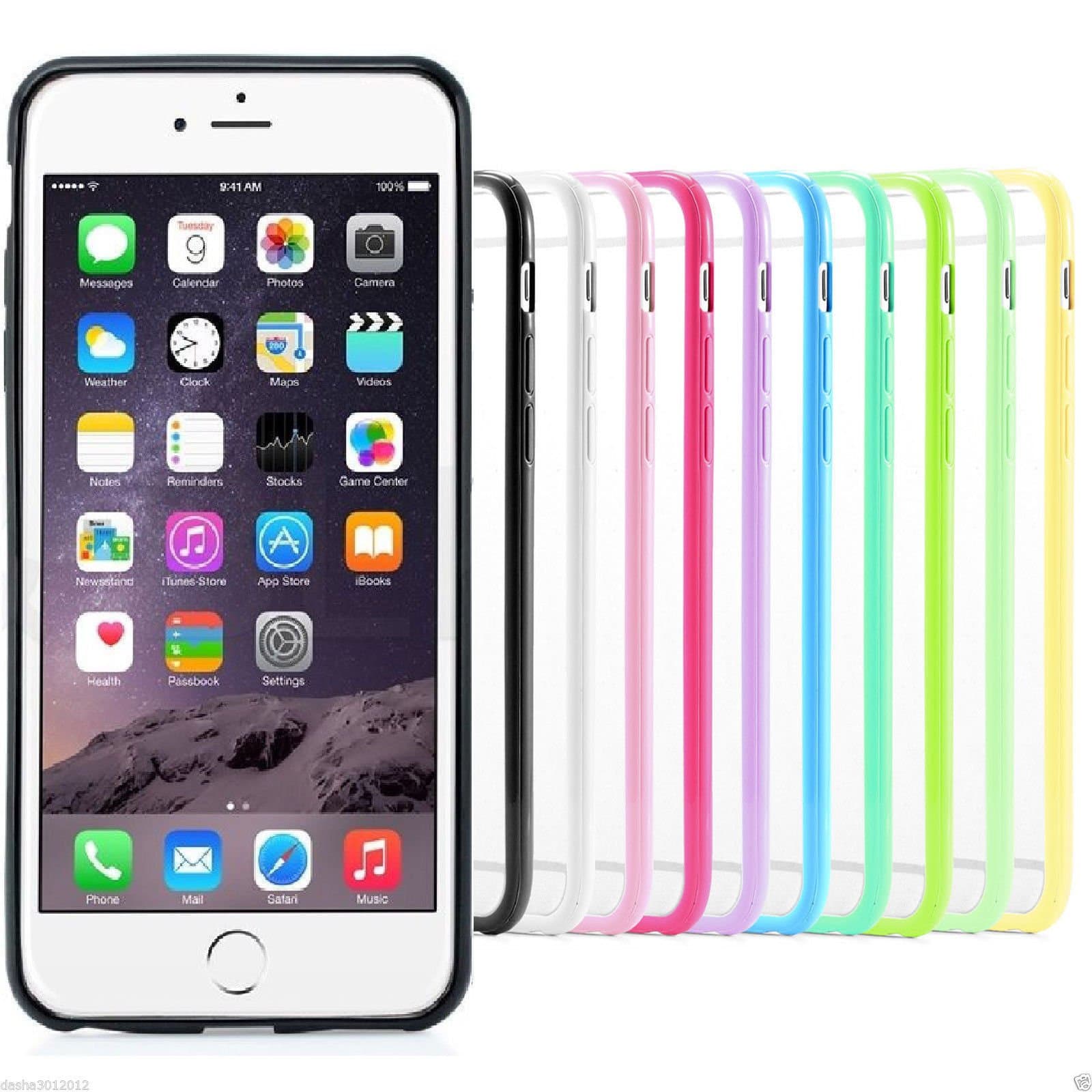 CellBoutique Anti Scratch Back TPU Silicone Bumper Case Cover For The Apple iPhone 4/s 5/s 5c 6/s 4.7 and 6/s 5.5 (Apple iPhone 6 4.7", Sky Blue)