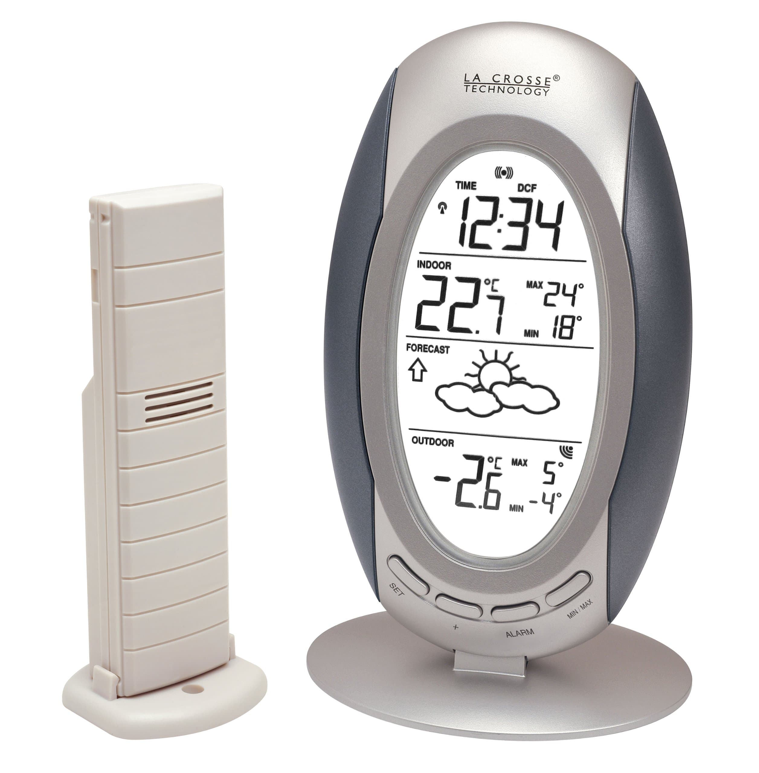 La Crosse Technology WS9131IT-S-MEG Weather Station with Indoor/Outdoor Temperature Metallic Grey