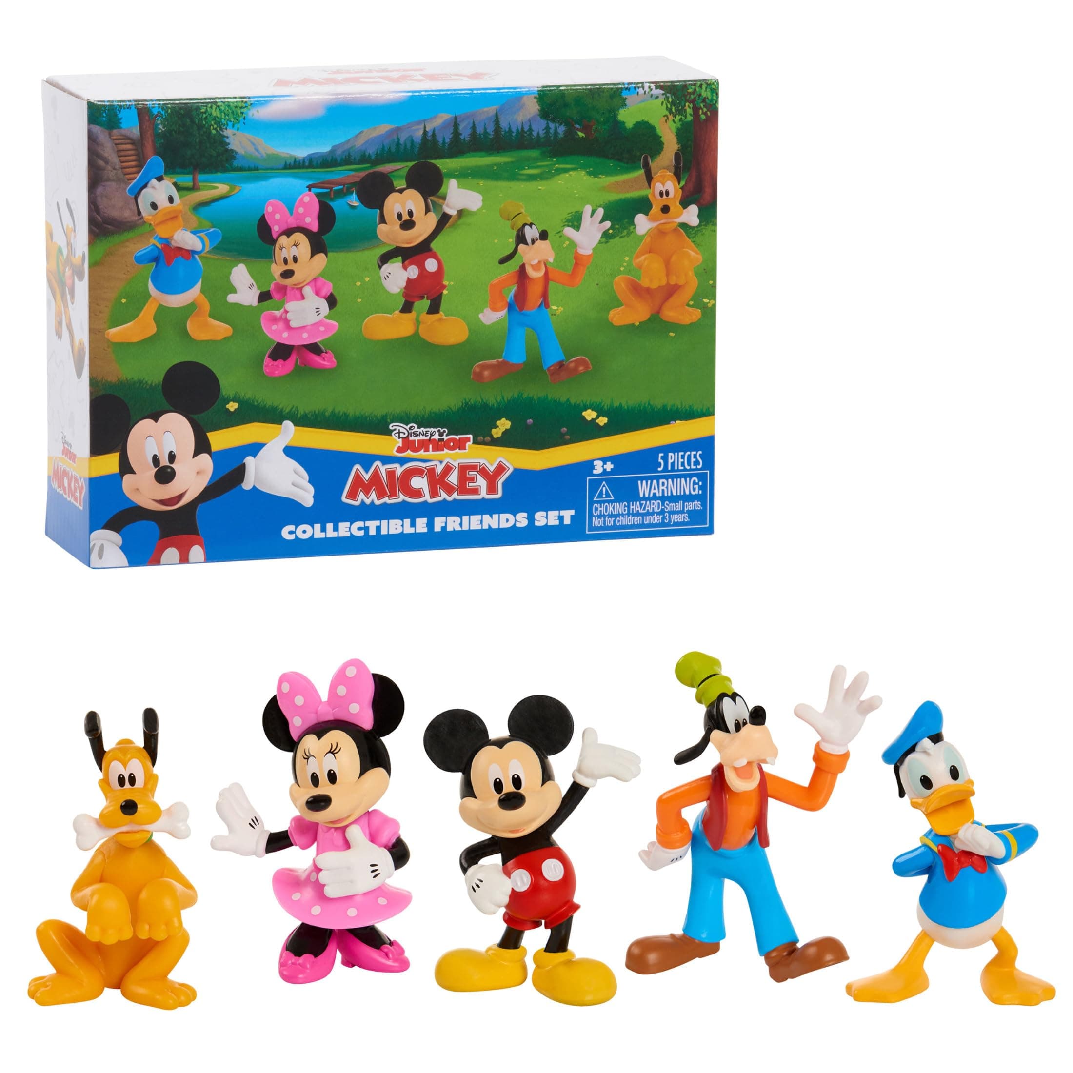 Disney Junior Mickey Mouse Collectible Figure Set, 5 Pack, 3-inch Collectible Figures, Kids Toys for Ages 3 Up by Just Play, Multi-color