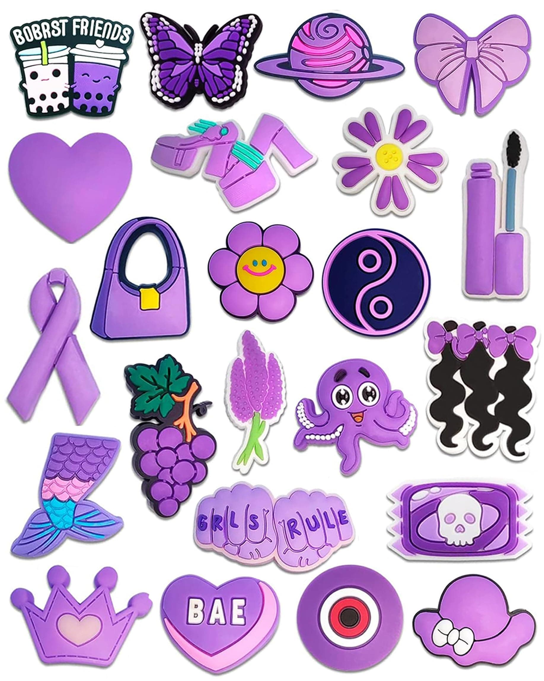 BOWNDY Animals Shoe Charms for Clog Shoes,Random Bulk Cute Girly Decoration Pin Charms for Men Women