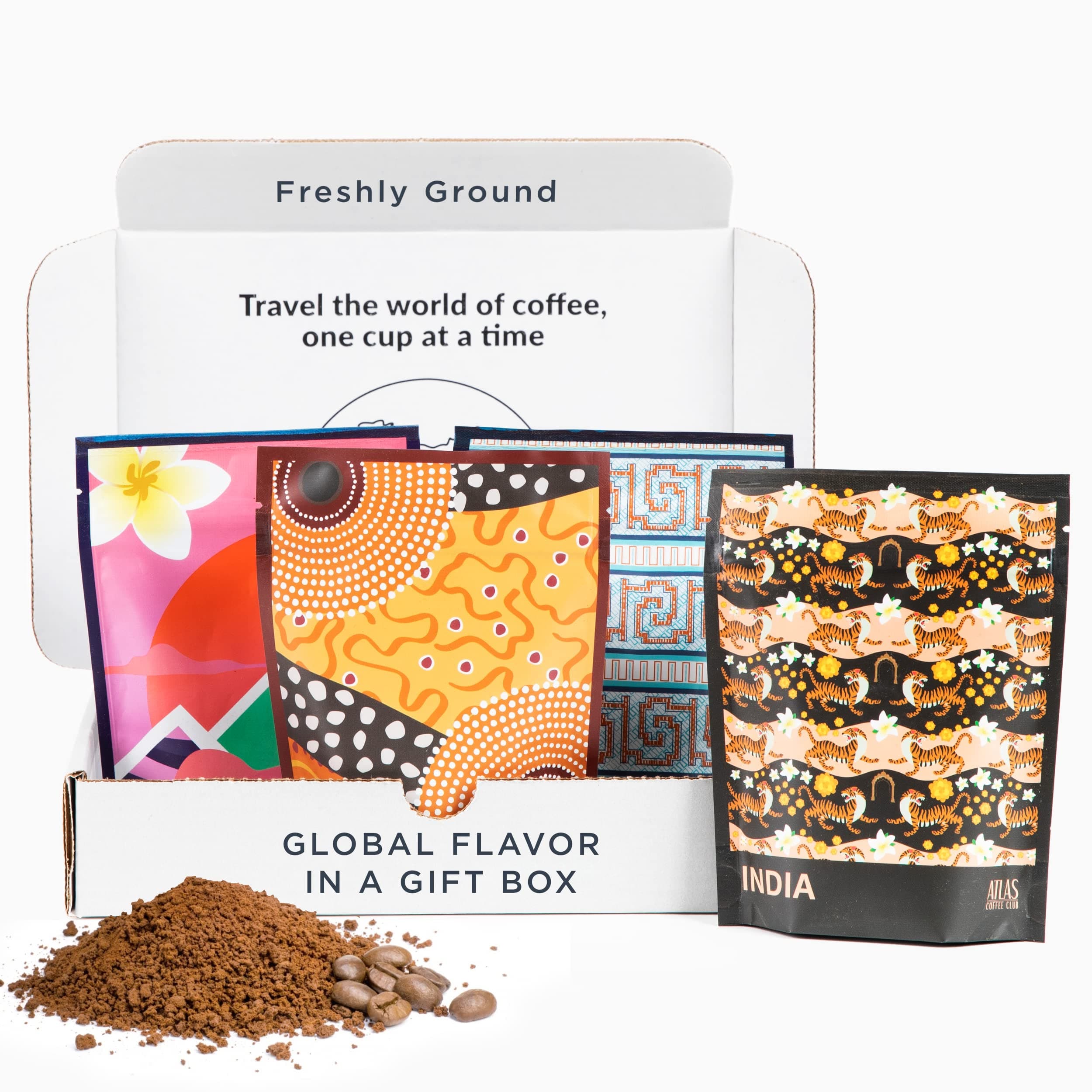 World of Coffee Discovery Set - Gourmet Coffee Gift Sampler - 4-Pack Variety Box of the World’s Best Single Origin Coffees - Freshly Ground Coffee