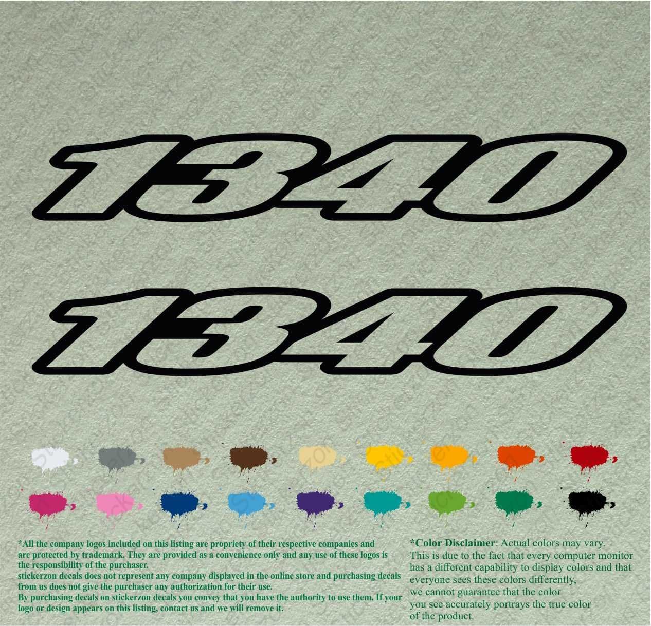 1340 Set of 2 Decals Vinyl Stickers Compatible Replacement Suzuki GSX-R Stickers Two GSXR Pair (1.2" X 8", Black 070)