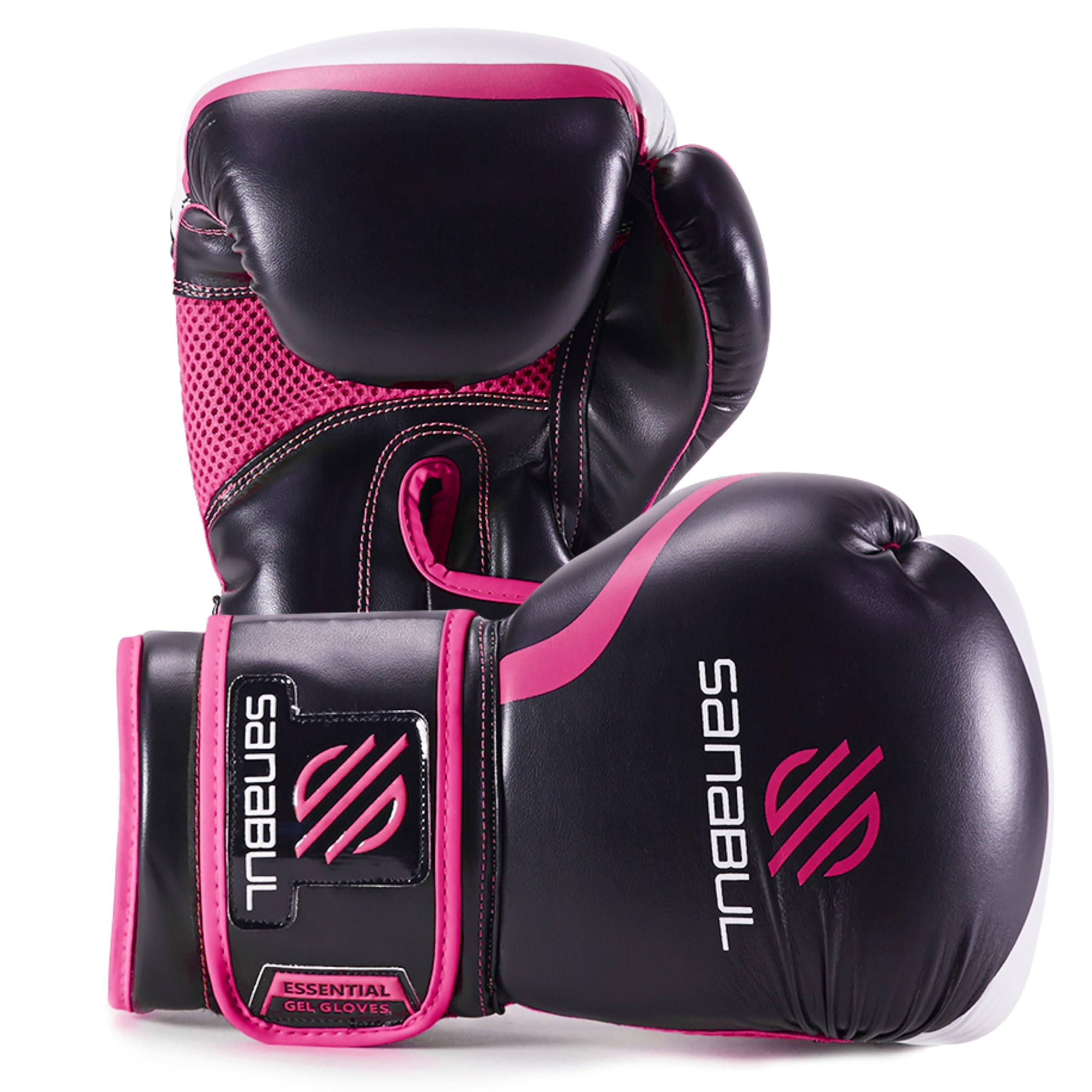 Essential Gel Boxing Gloves for Men & Women, Kickboxing MMA, Muay Thai Gloves and Heavy Bag Training Punching & Sparring
