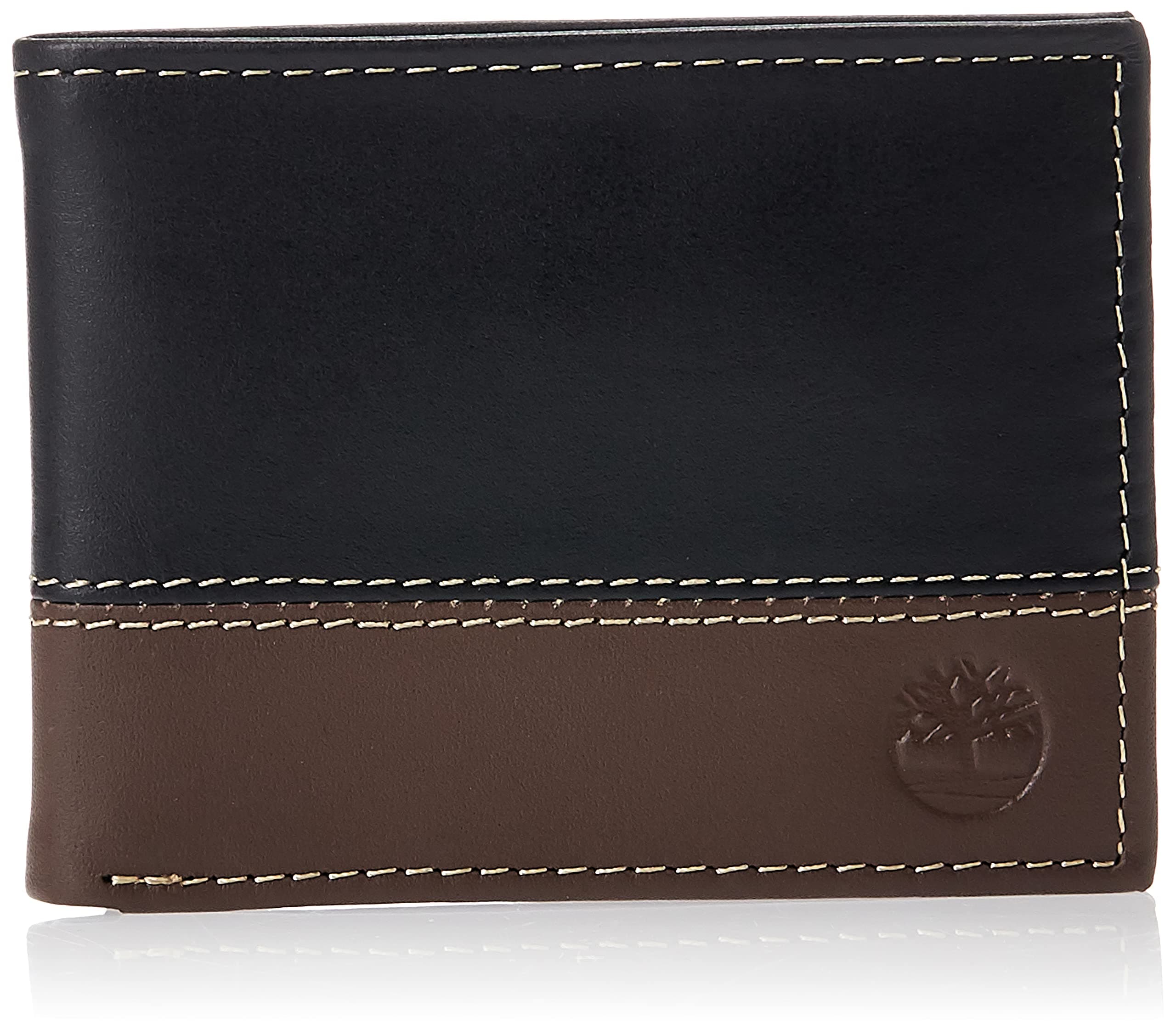 Timberland Men's Leather Passcase Bifold Wallet Hybrid