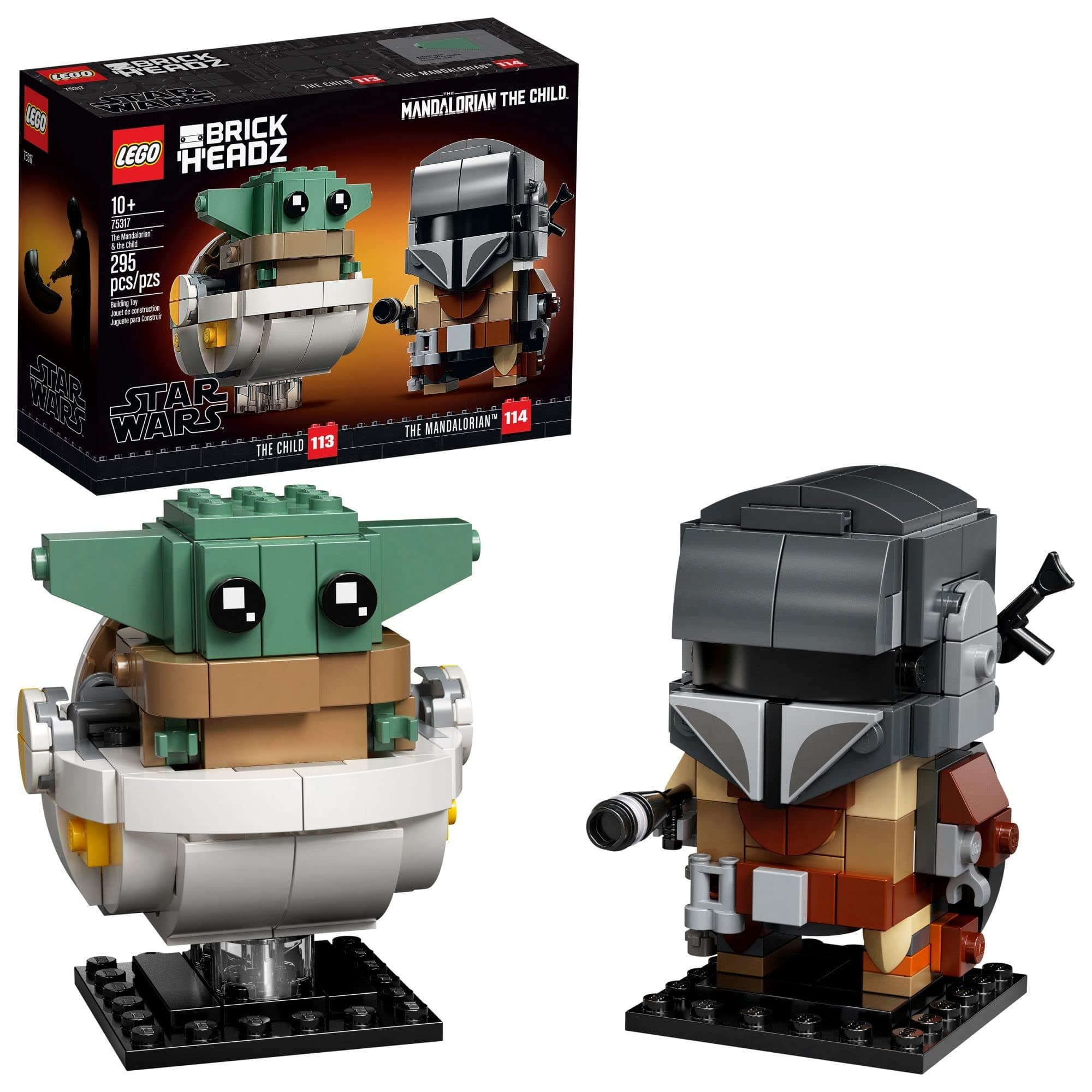 BrickHeadz Star Wars The Mandalorian & The Child 75317 'Baby Yoda' Building Toy, Collectible Model Figures Set, Gift Idea for Teens