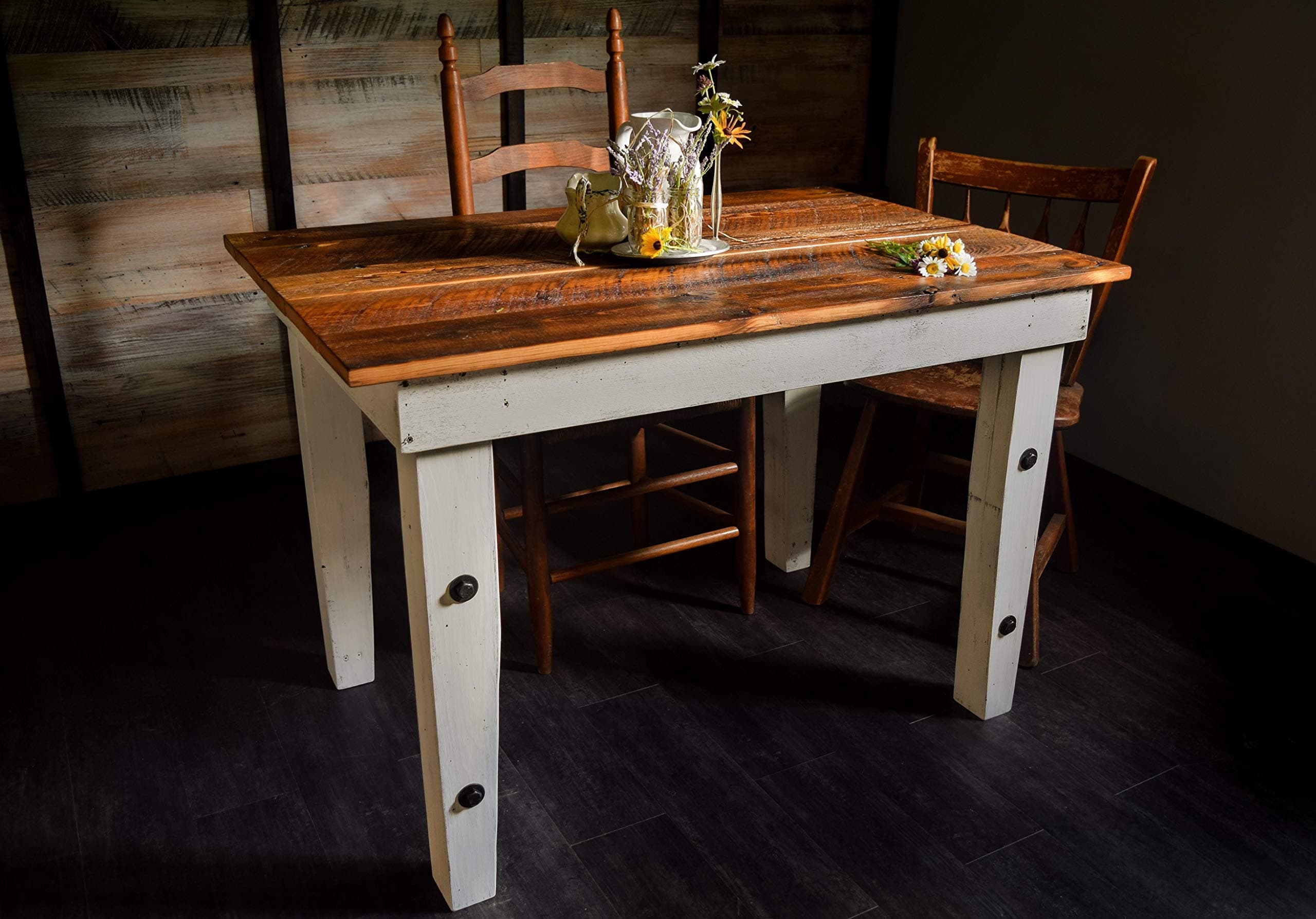 Handmade Reclaimed Wood Farmhouse Table - Computer Desk, Dining and Work Table