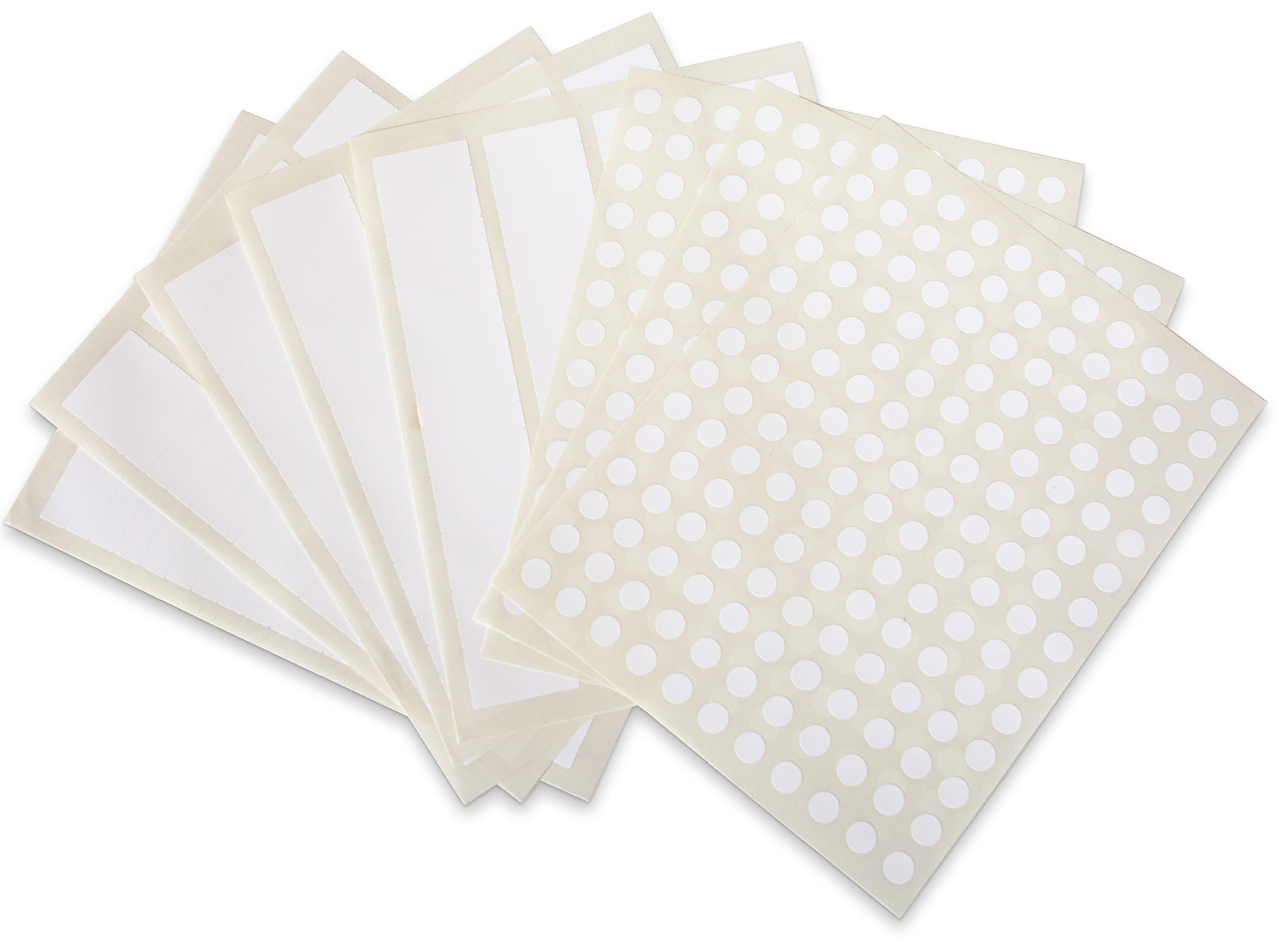 Waterproof Essential Oil Labels - X-Small Rectangles and Circles - Oil-Proof - Highly Durable - Strong Glue - for 2ml and Larger Bottles - 400 X-Small Rectangles + 462 Round Stickers