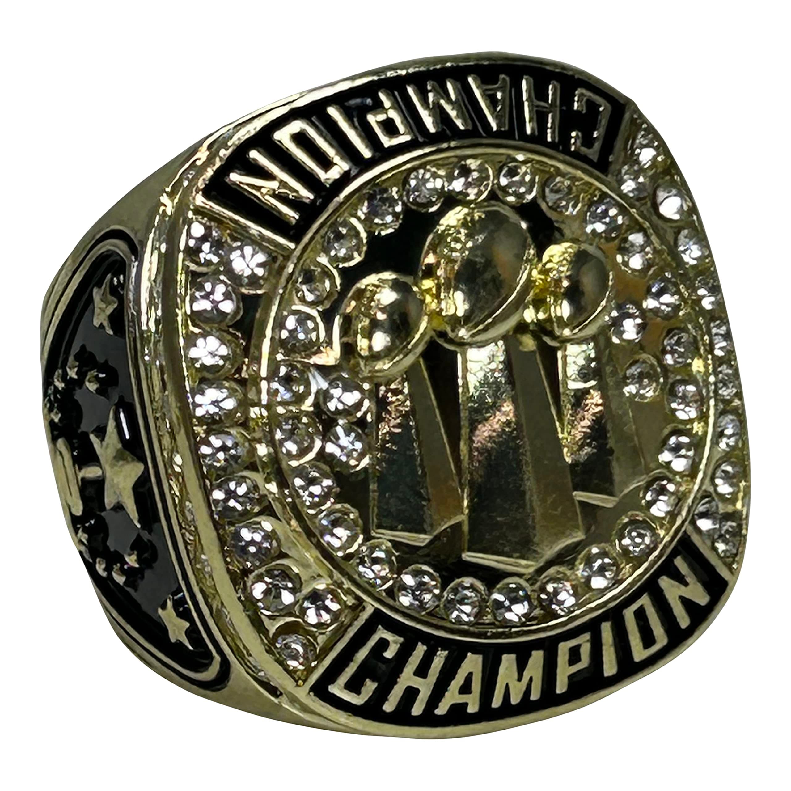 Express Medals 1 to 12 Packs of Gold Color Football Champion Rings Trophy Style Award Gift Championship Ring Winner Tournament