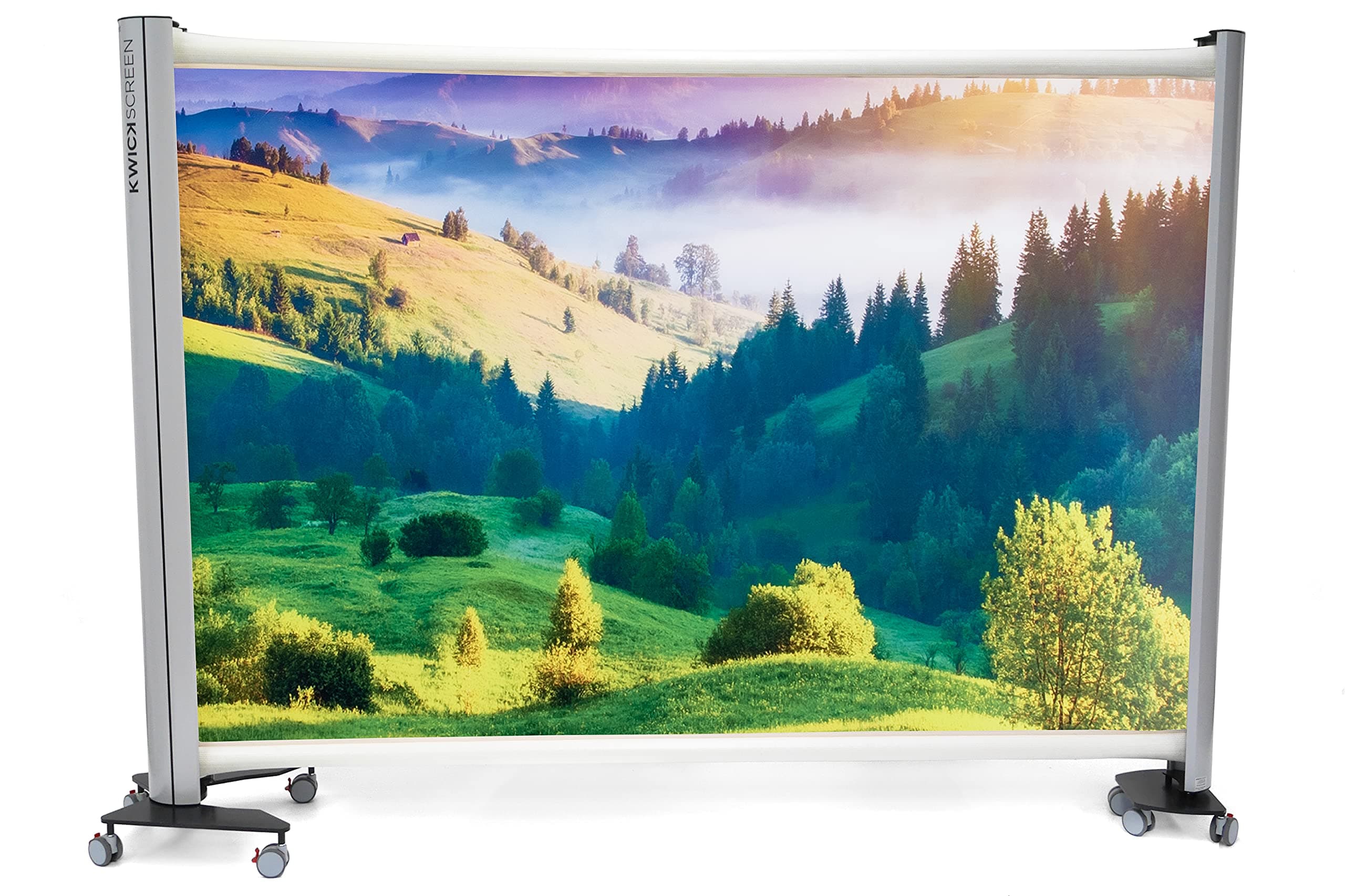 Pro | Portable Double-Sided Medical Privacy Screen Retractable Room Divider | Customized Printed Design Panels