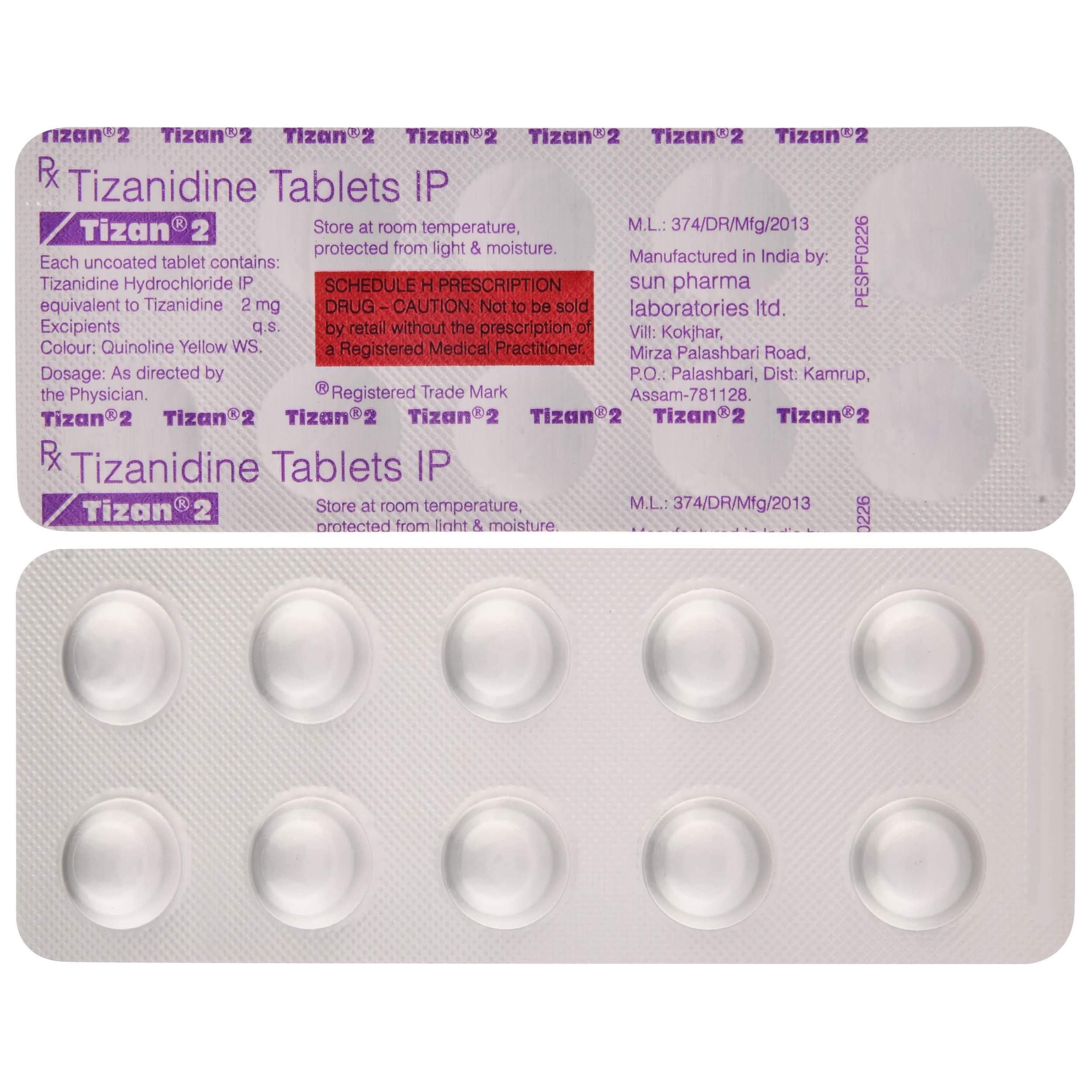 Tizan 2 - Strip of 10 Tablets