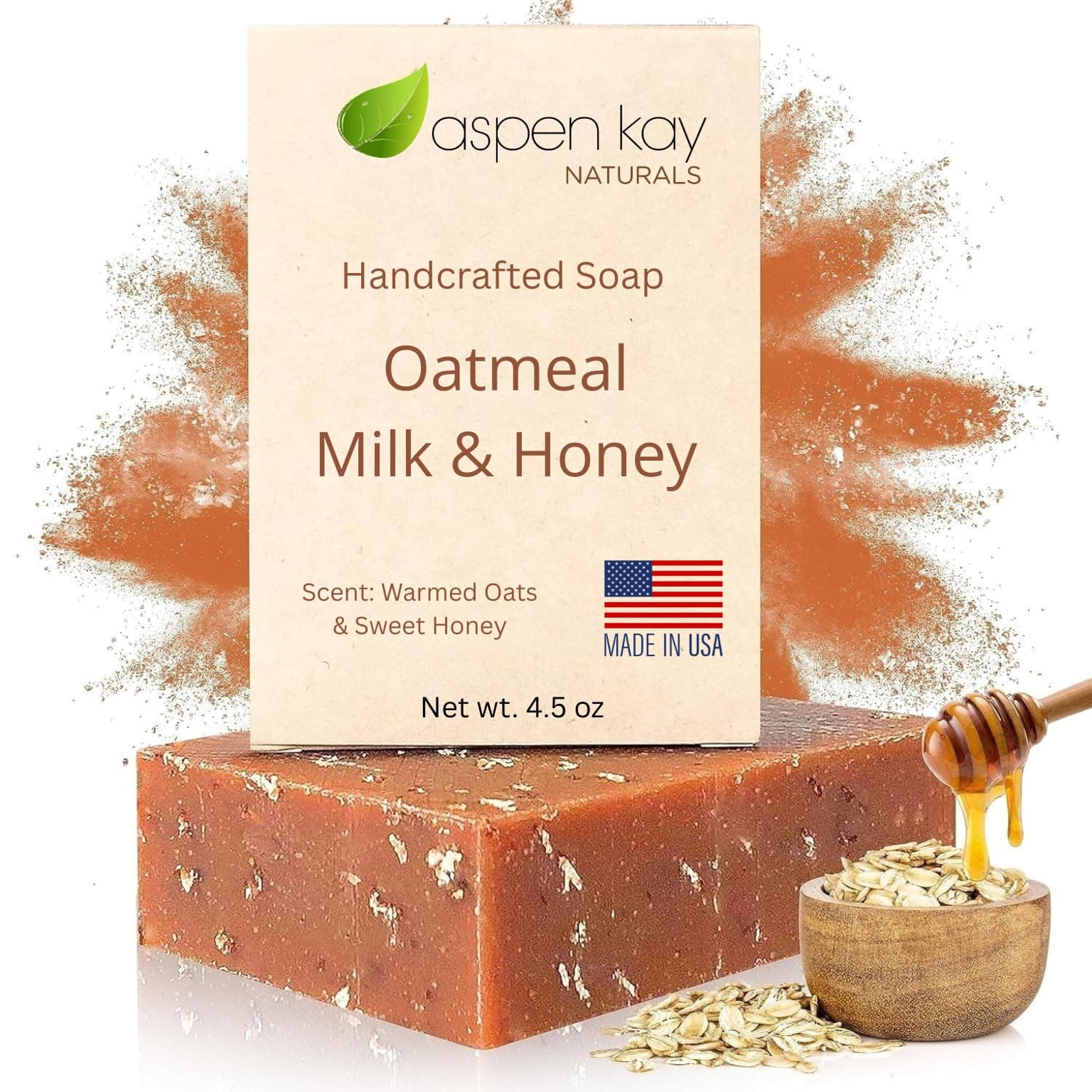 Oatmeal Soap Bar. With Organic Raw Honey, Goats Milk, & Loaded with Organic Skin Loving Oils. Can Be Used as a Face Soap or All Over Body Soap. For Men, Women & Teens. Gentle Exfoliating Soap, For ...