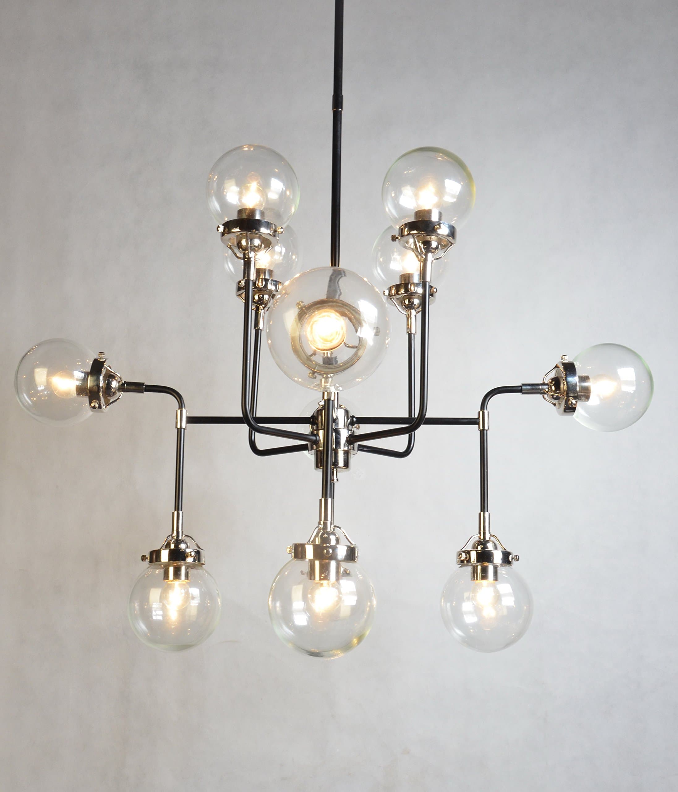 Scout Bistro Globe Clear Glass 12 Light Chandelier