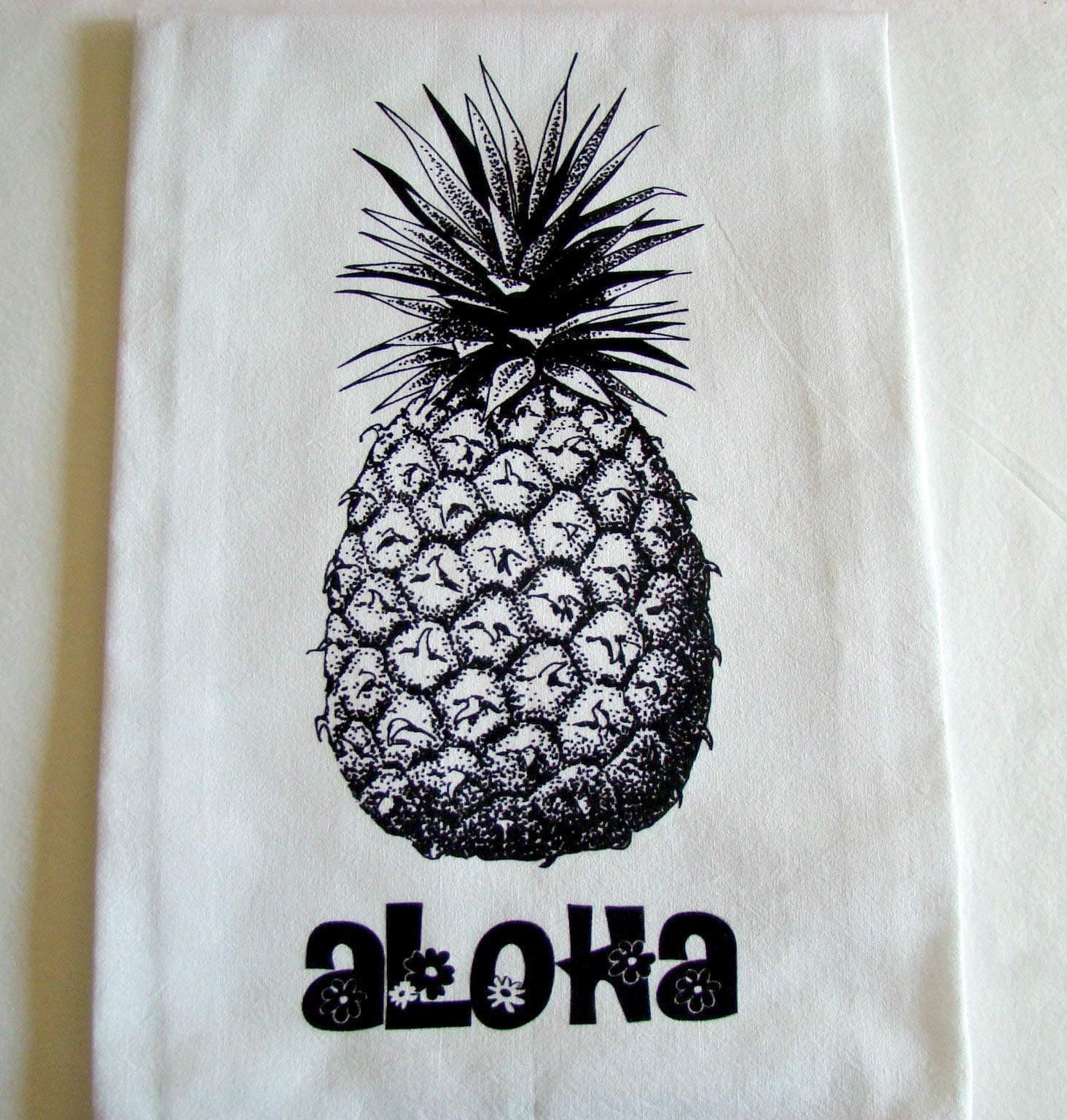 Hawaiian Aloha pineapple printed Kitchen flour sack towel