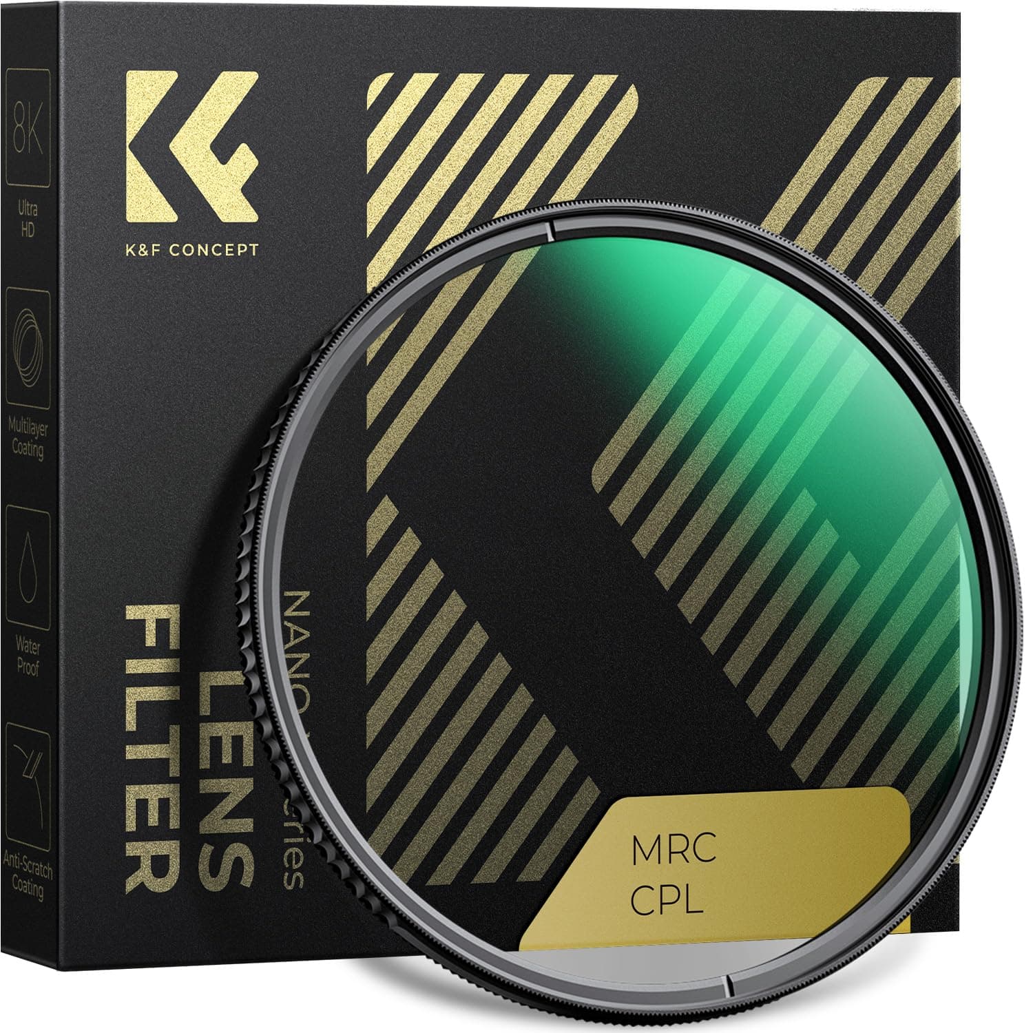 77mm Circular Polarizers Filter, K&F CONCEPT 77MM Circular Polarizer Filter HD 28 Layer Super Slim Multi-Coated CPL Lens Filter (Nano-X Series)