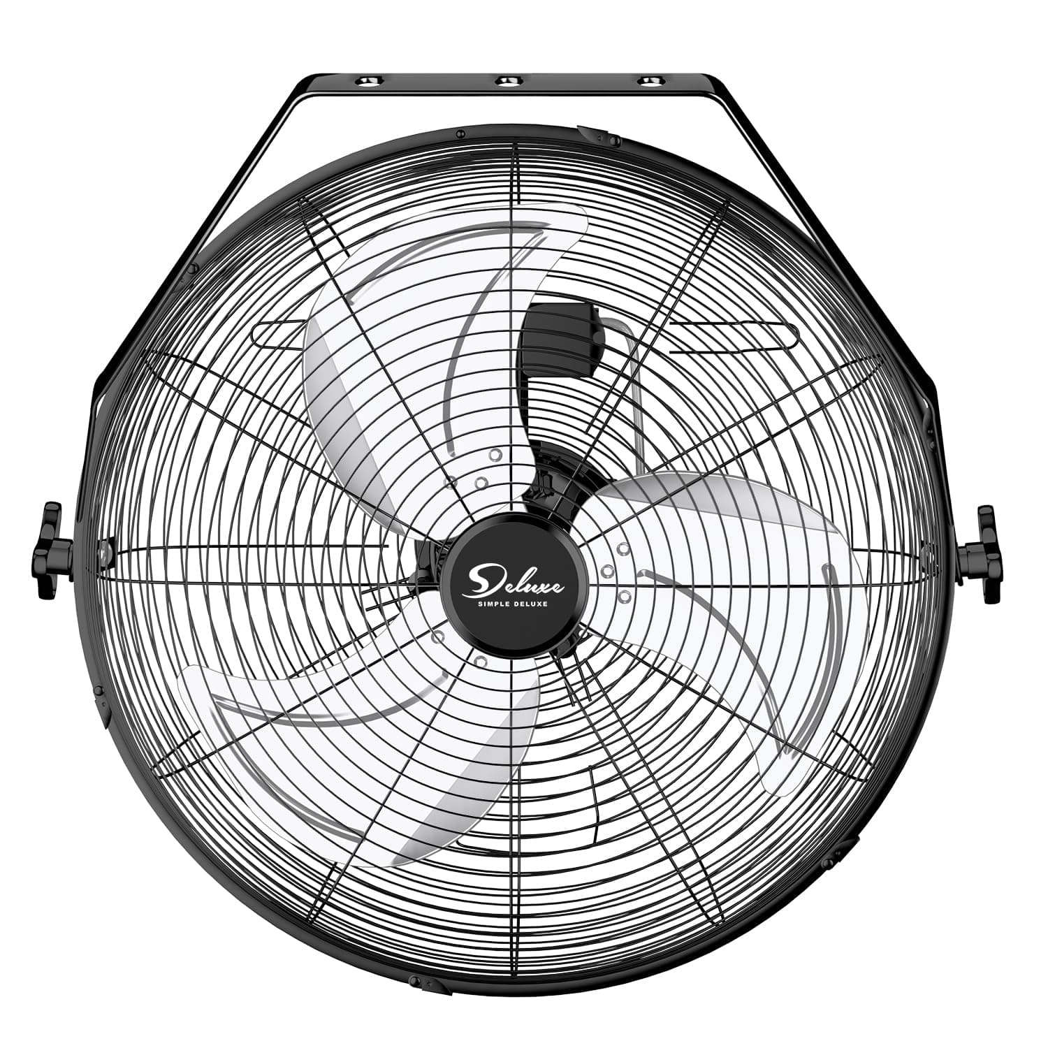 Simple Deluxe 18 Inch Industrial Wall Mount Fan, 3 Speed Commercial Ventilation Metal Fan for Warehouse, Greenhouse, Workshop, Patio, Factory and Basement - High Velocity