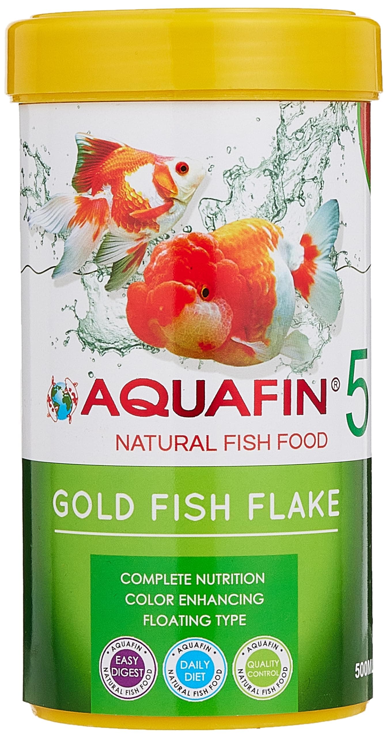 Aquafin Professional Goldfish Flake 500ml Natural Colour Enhancing Staple Food for Aquarium Fish