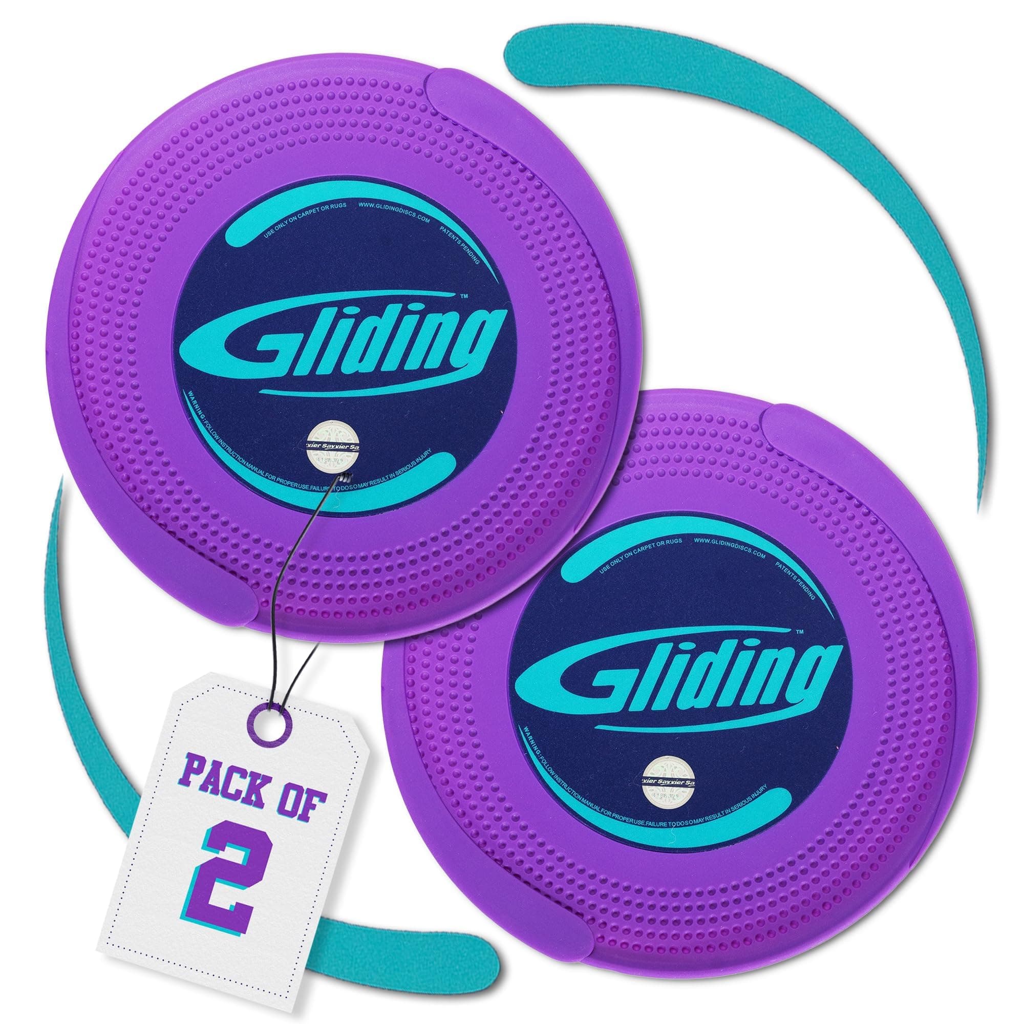 Gliding Discs for Working Out - Exercise Sliders for Carpet & Hardwood Floors 1 Pair, Authentic Workout Sliders Disc for Full Body Resistance Workout, Includes 4 Streaming Video Workouts