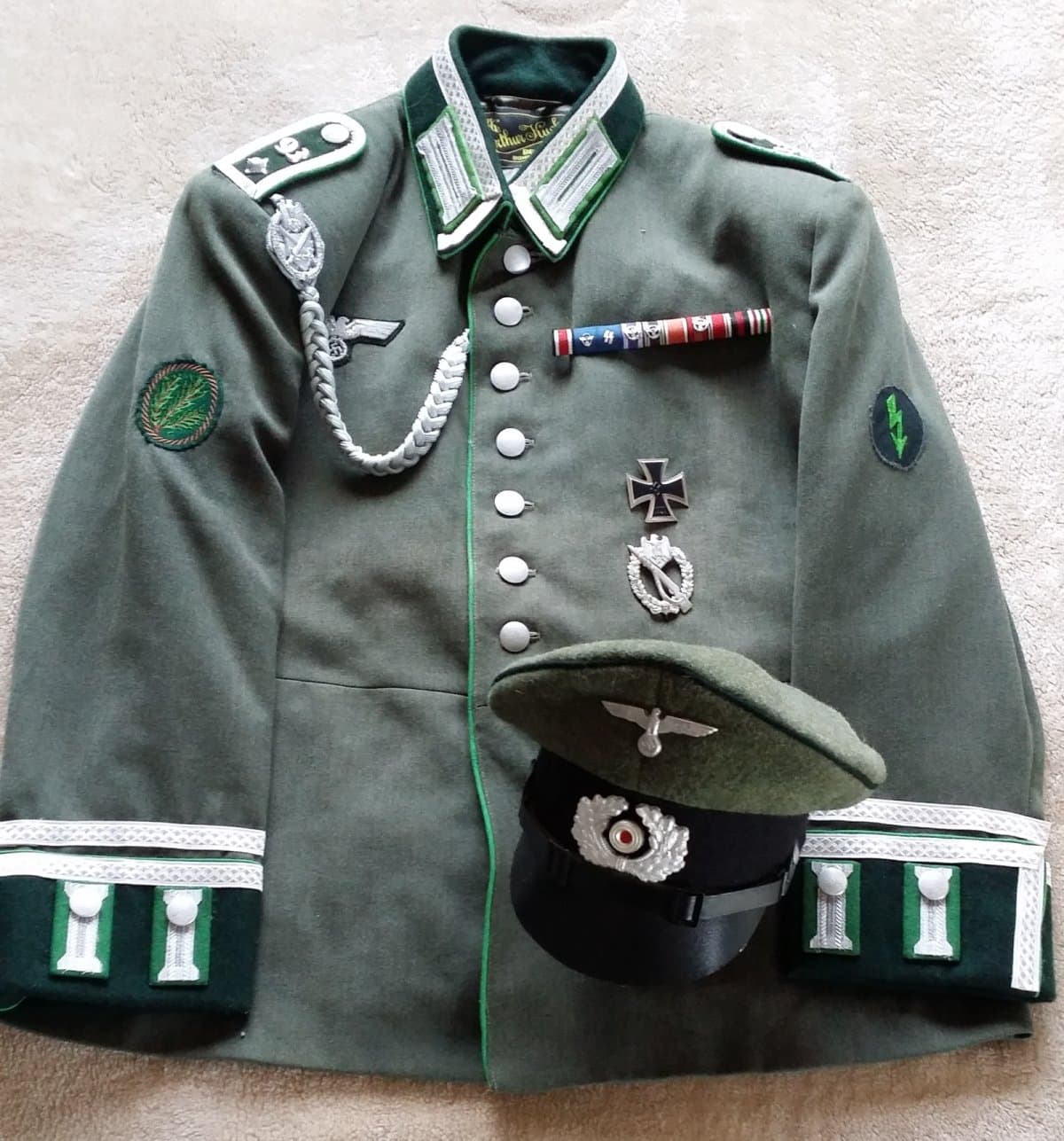 German Waffenrock Infantry Regiment Parade Uniform & Cap REPLICA